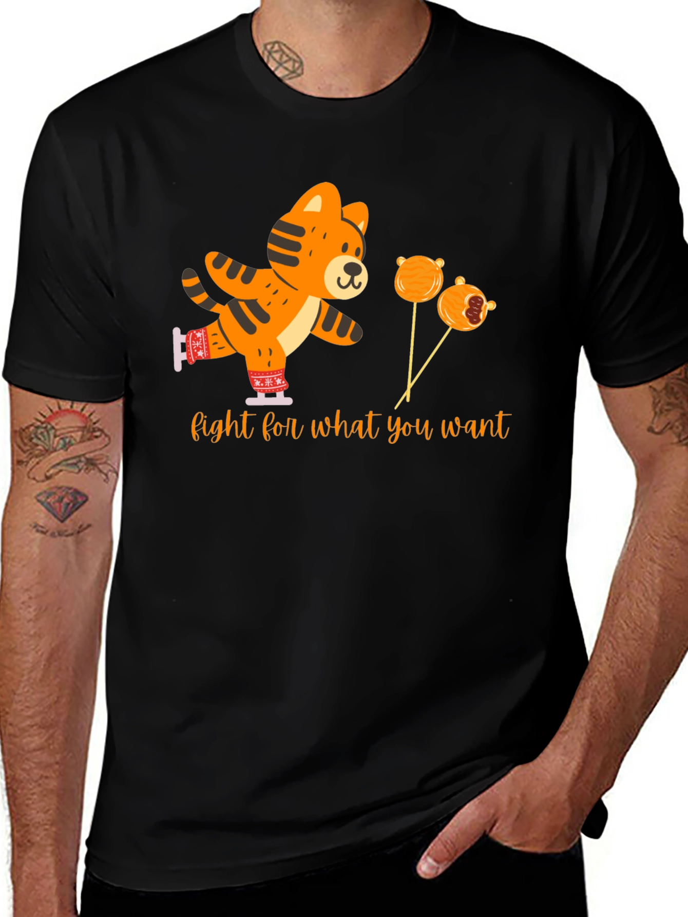 Variant 11 of Tiger 'Fight For What You Want' Black T-Shirt