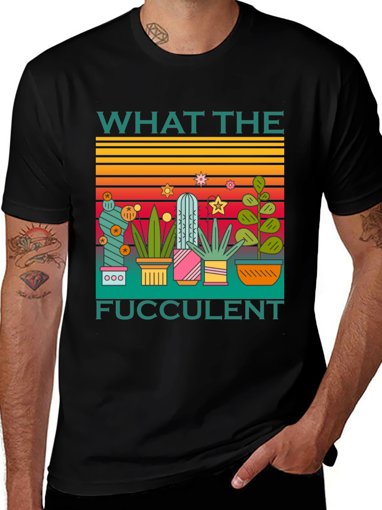 Variant 6 of What The Fucculent Cactus T-Shirt