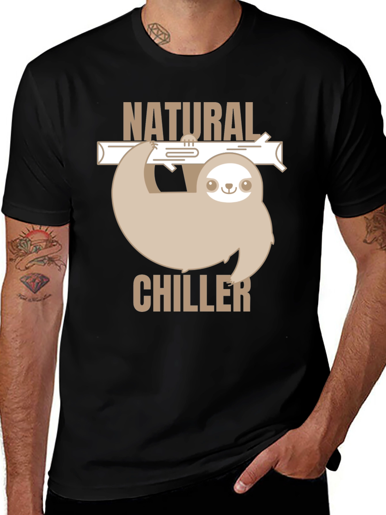 Variant 6 of Natural Chiller Sloth Graphic Tee