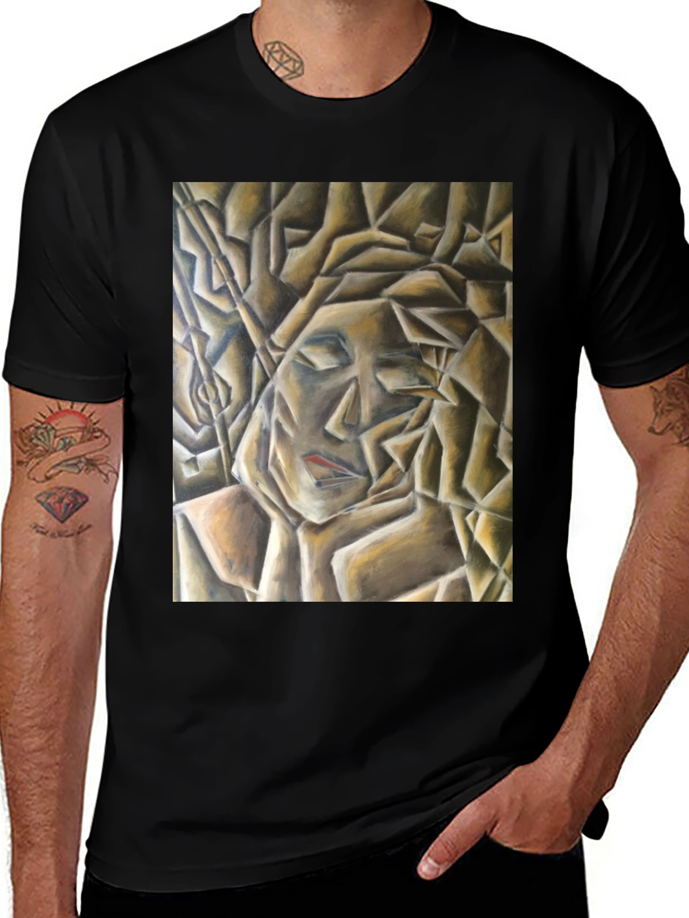Variant 21 of Abstract Art Black T-Shirt