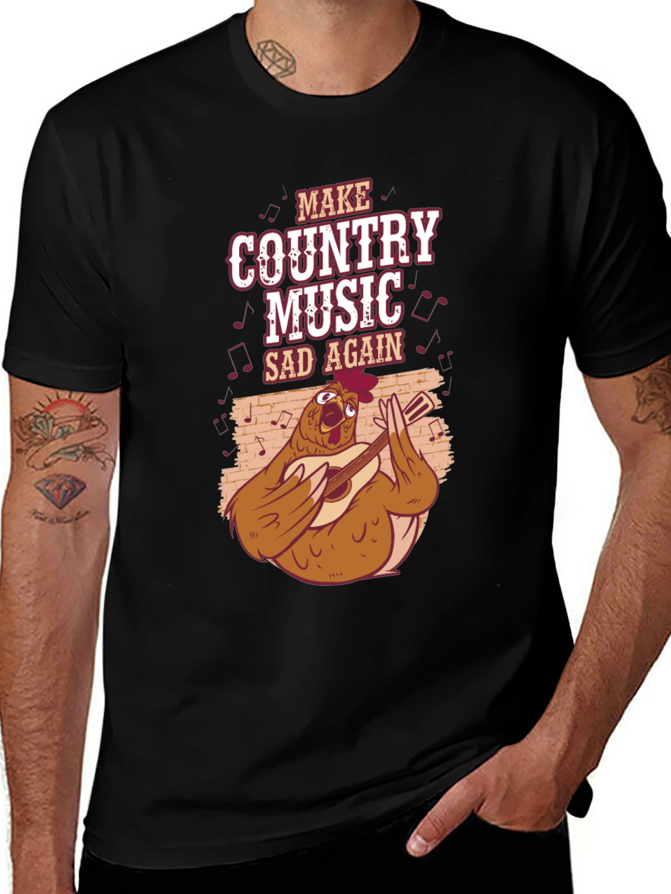 Variant 9 of Country Music Chicken T-Shirt - Unisex
