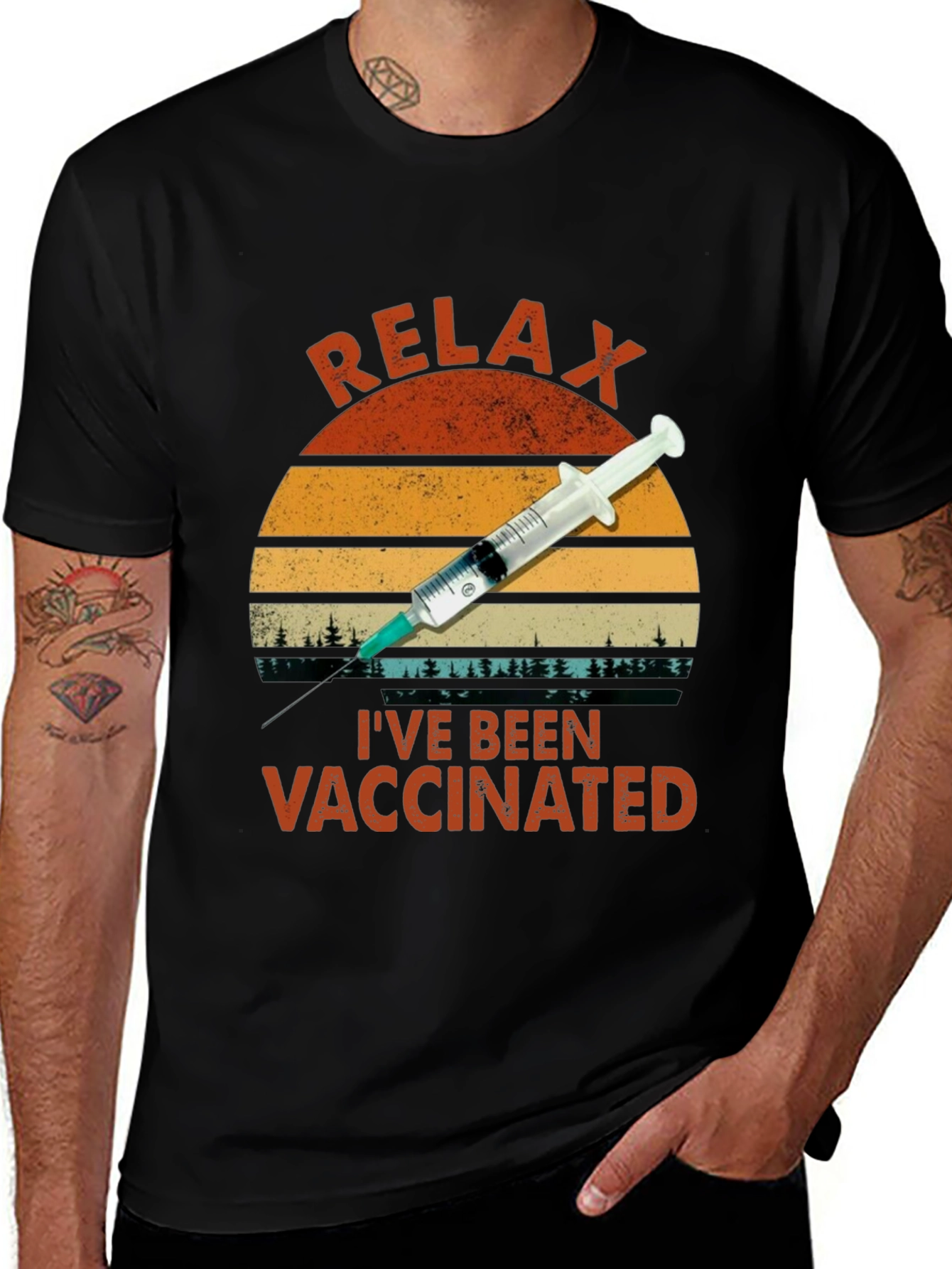 Variant 14 of Relax, I've Been Vaccinated T-Shirt