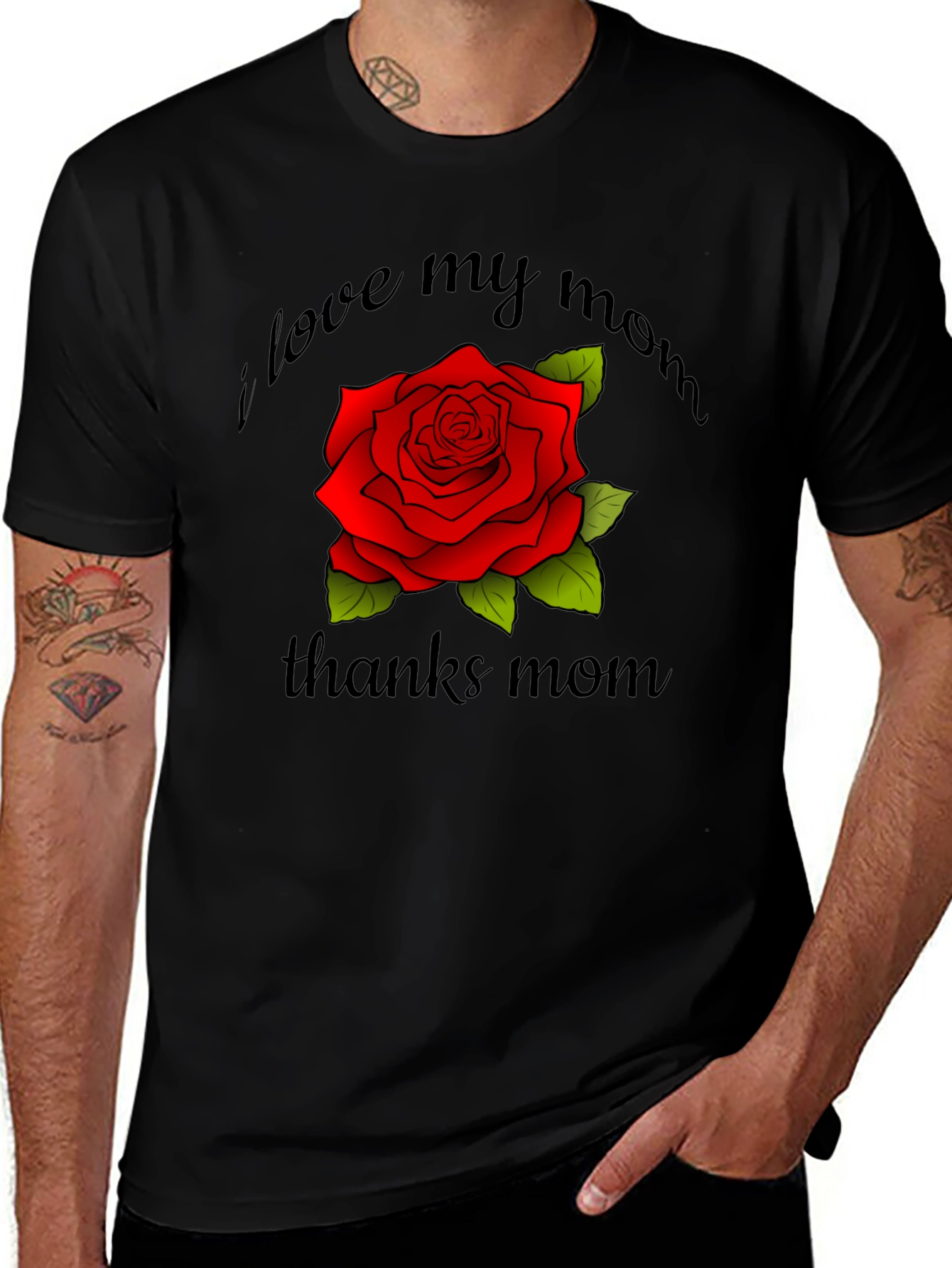 Variant 19 of I Love My Mom Rose Graphic T-Shirt