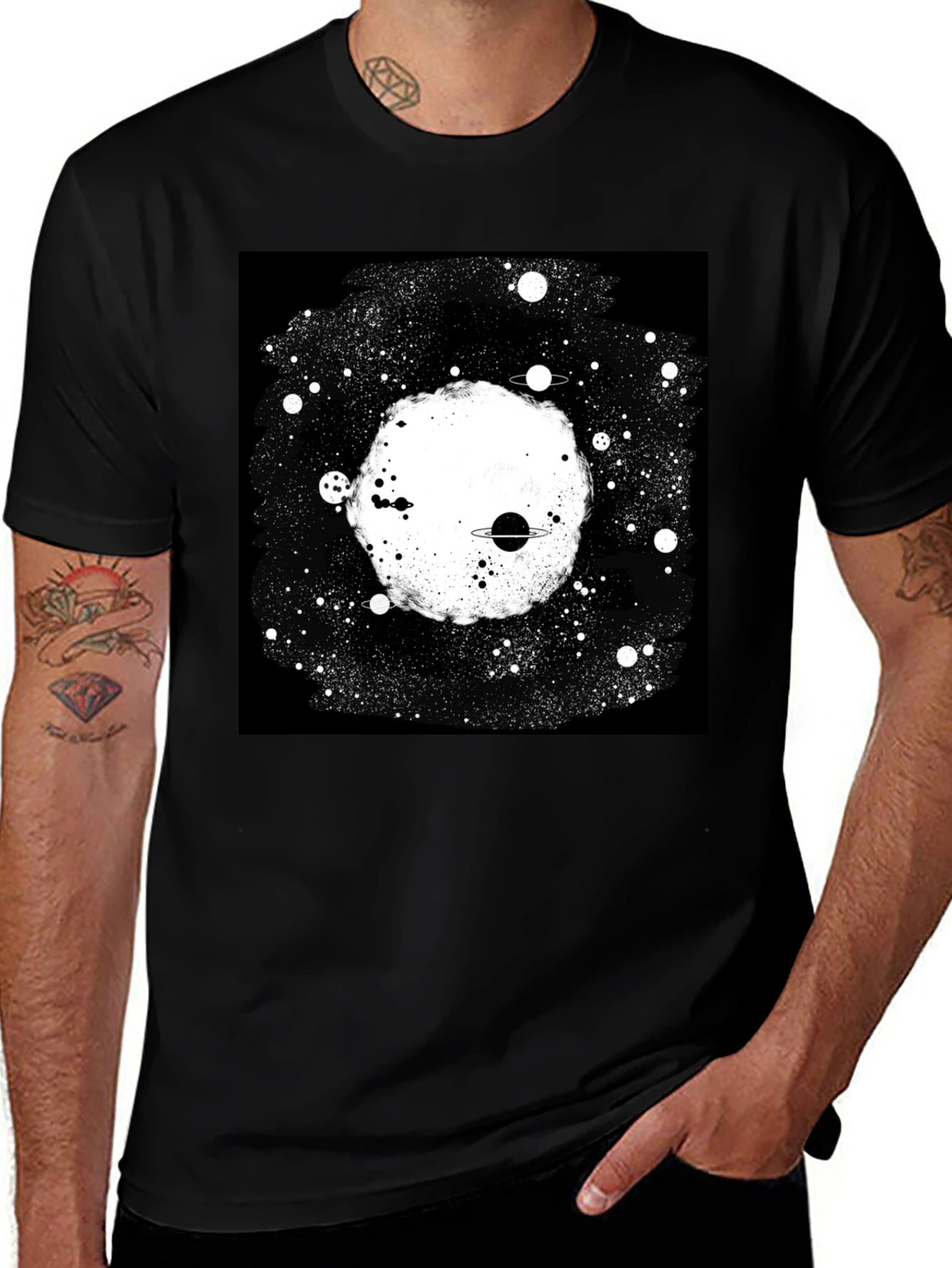Variant 15 of Galaxy Black T-Shirt - Cosmic Style
