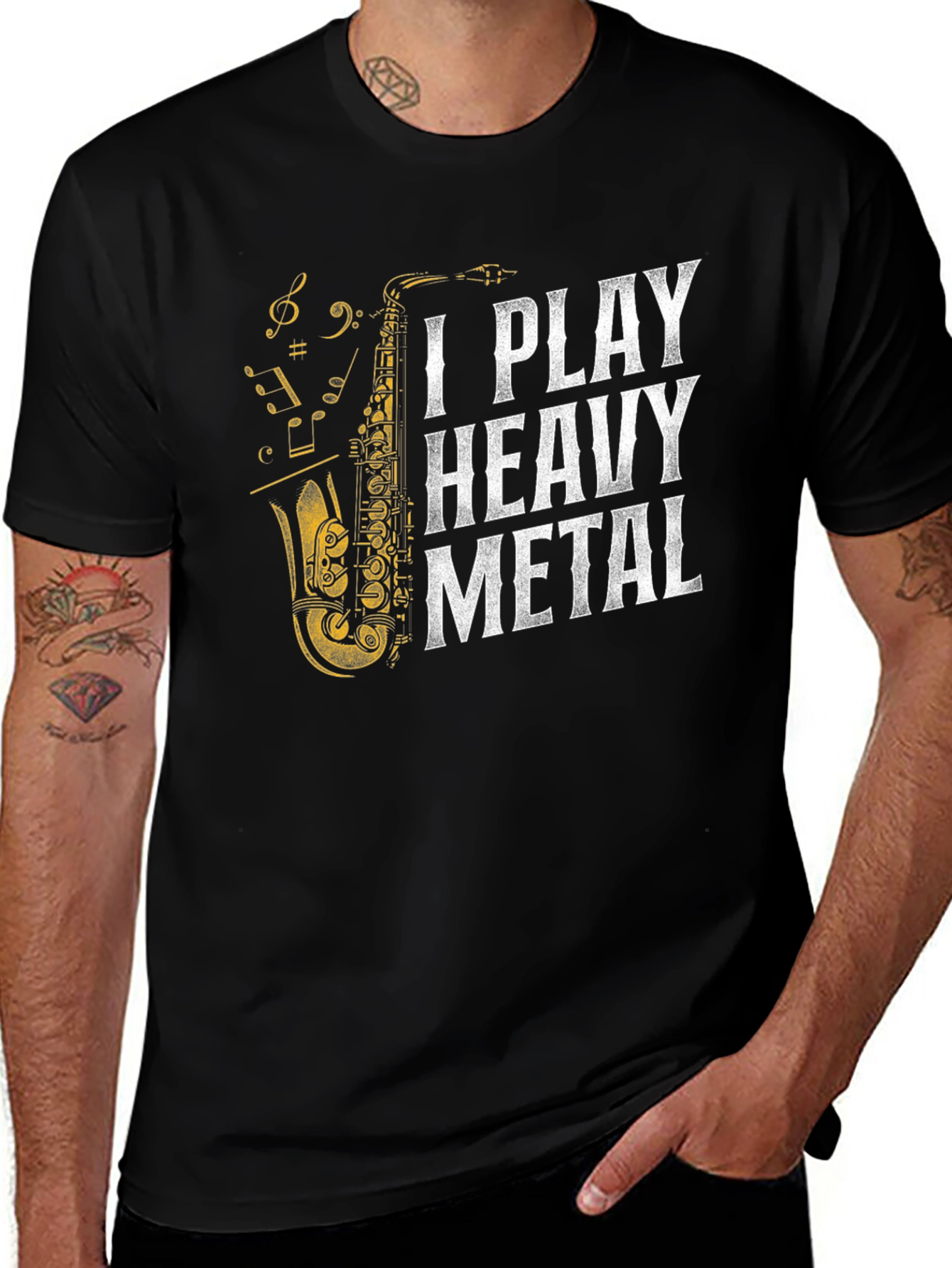 Variant 24 of I Play Heavy Metal Saxophone T-Shirt