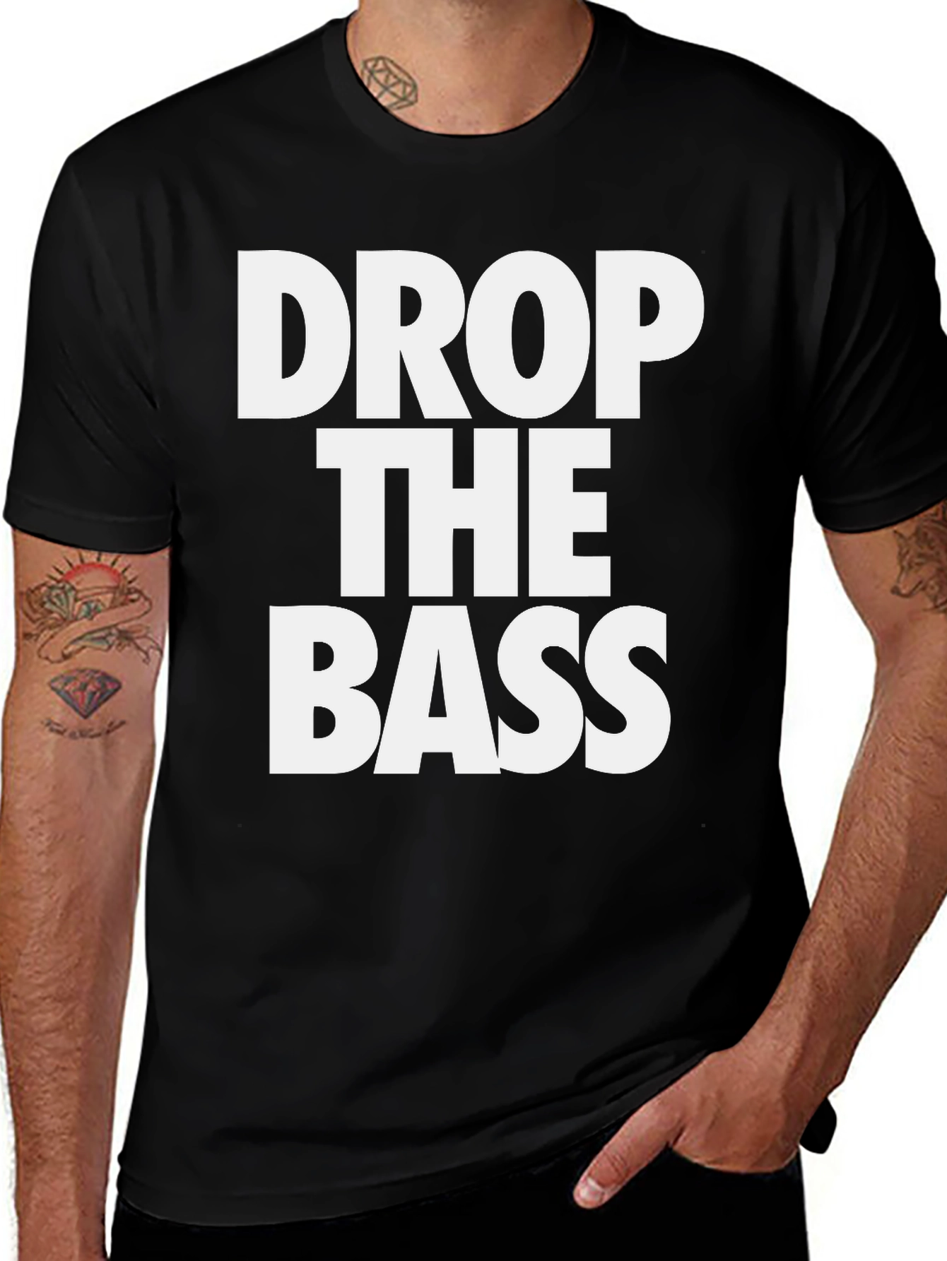 Variant 4 of Drop The Bass Graphic T-Shirt - Black
