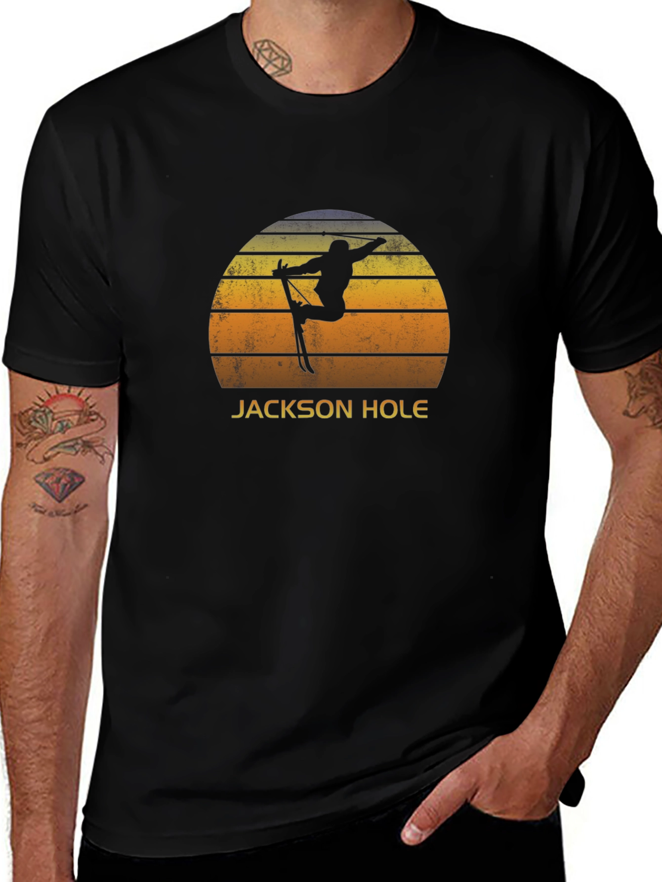 Variant 25 of Jackson Hole Retro Ski T-Shirt