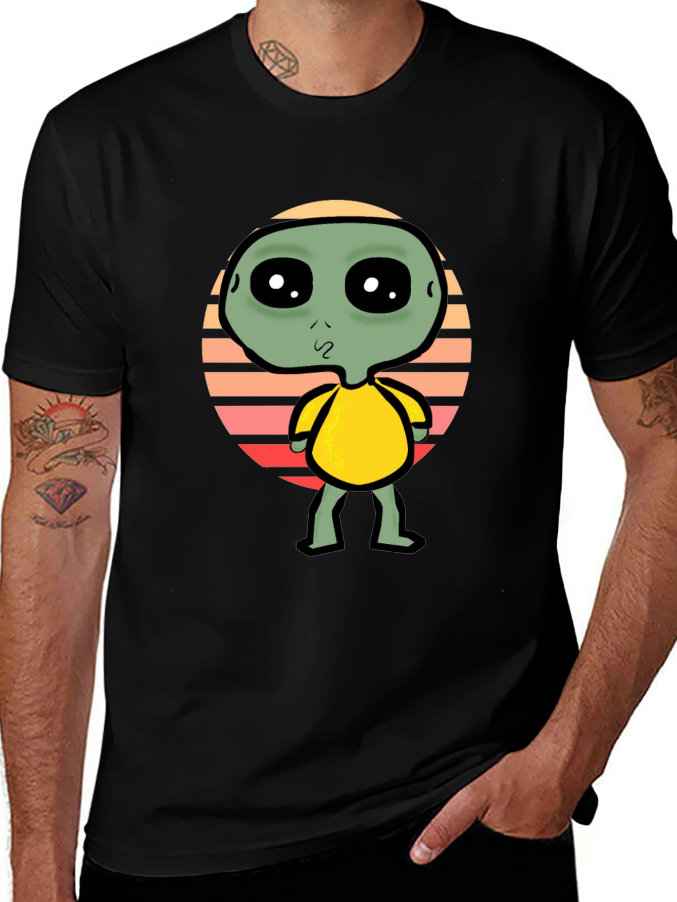 Variant 26 of Alien Graphic Tee - Retro Style