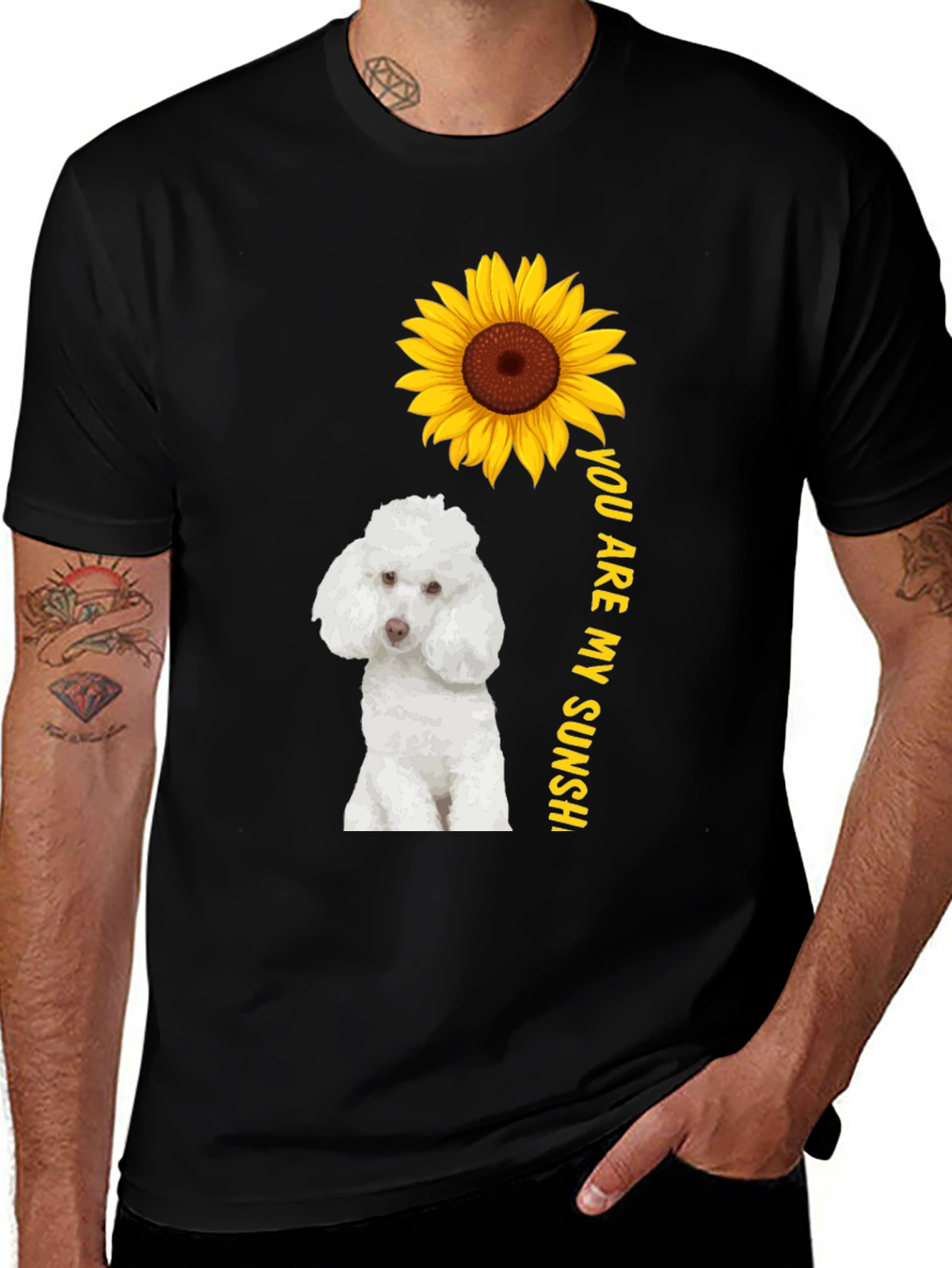 Dog Sunflower T-Shirt - You Are My Sunshine