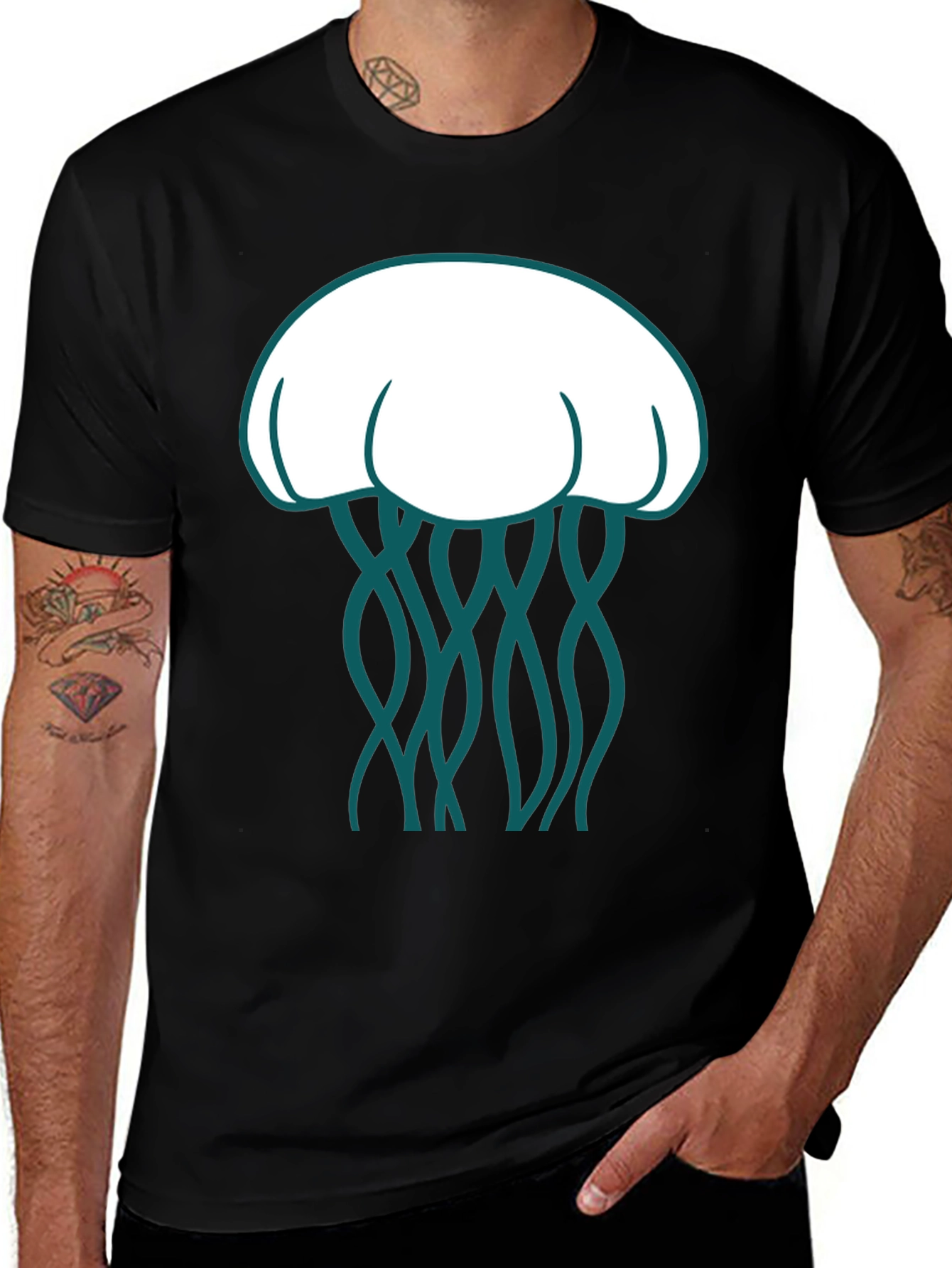 Variant 23 of Jellyfish Graphic Tee - Unique Ocean Life Design