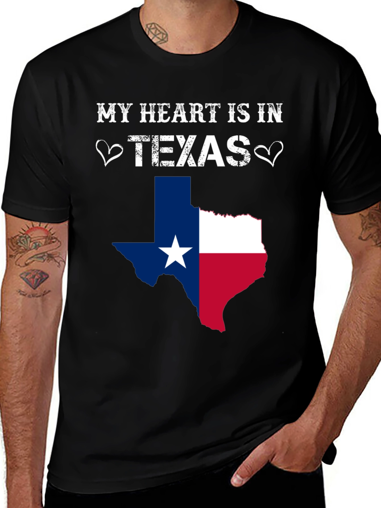 My Heart Is In Texas Graphic Tee
