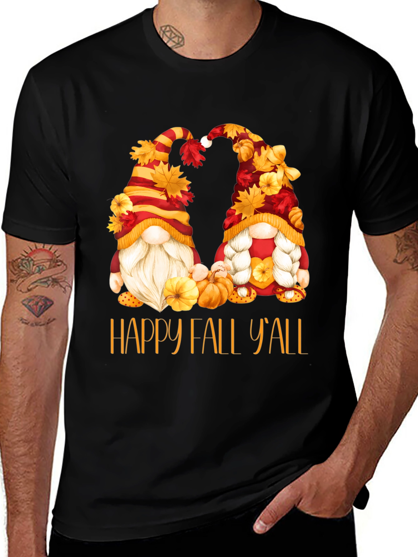 Variant 23 of Happy Fall Y'all Gnome T-Shirt