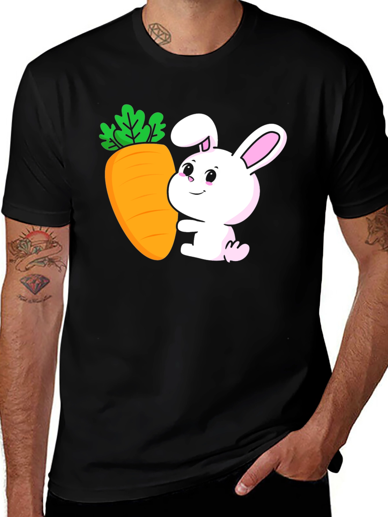 Variant 16 of Bunny & Carrot Graphic Tee - Easter Fun!