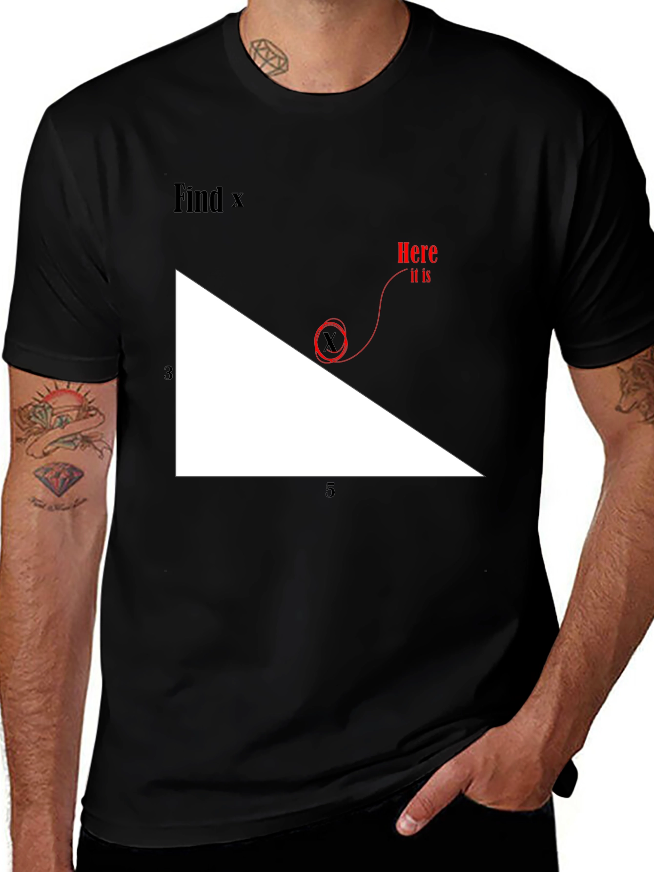 Variant 15 of Find X Graphic Tee - Math Humor T-Shirt