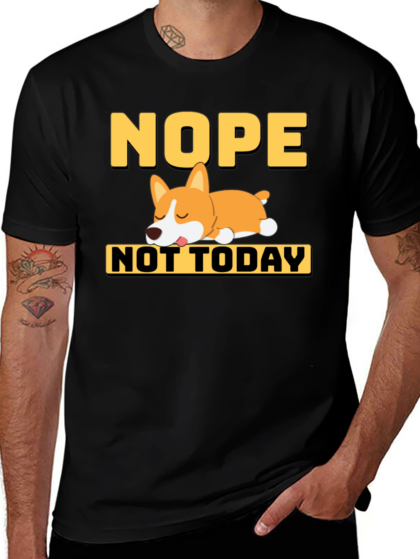 Variant 30 of Nope Not Today Corgi Graphic T-Shirt