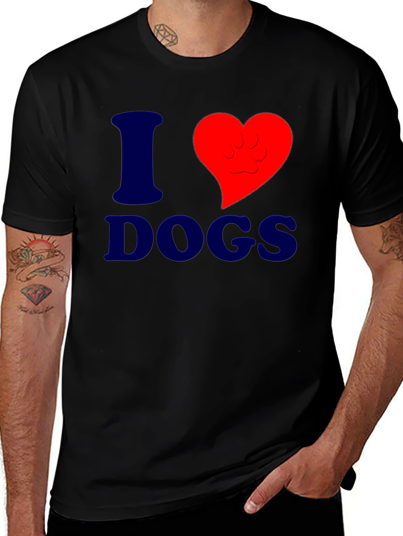 Variant 17 of I Heart Dogs Graphic Tee - Stylish & Comfortable