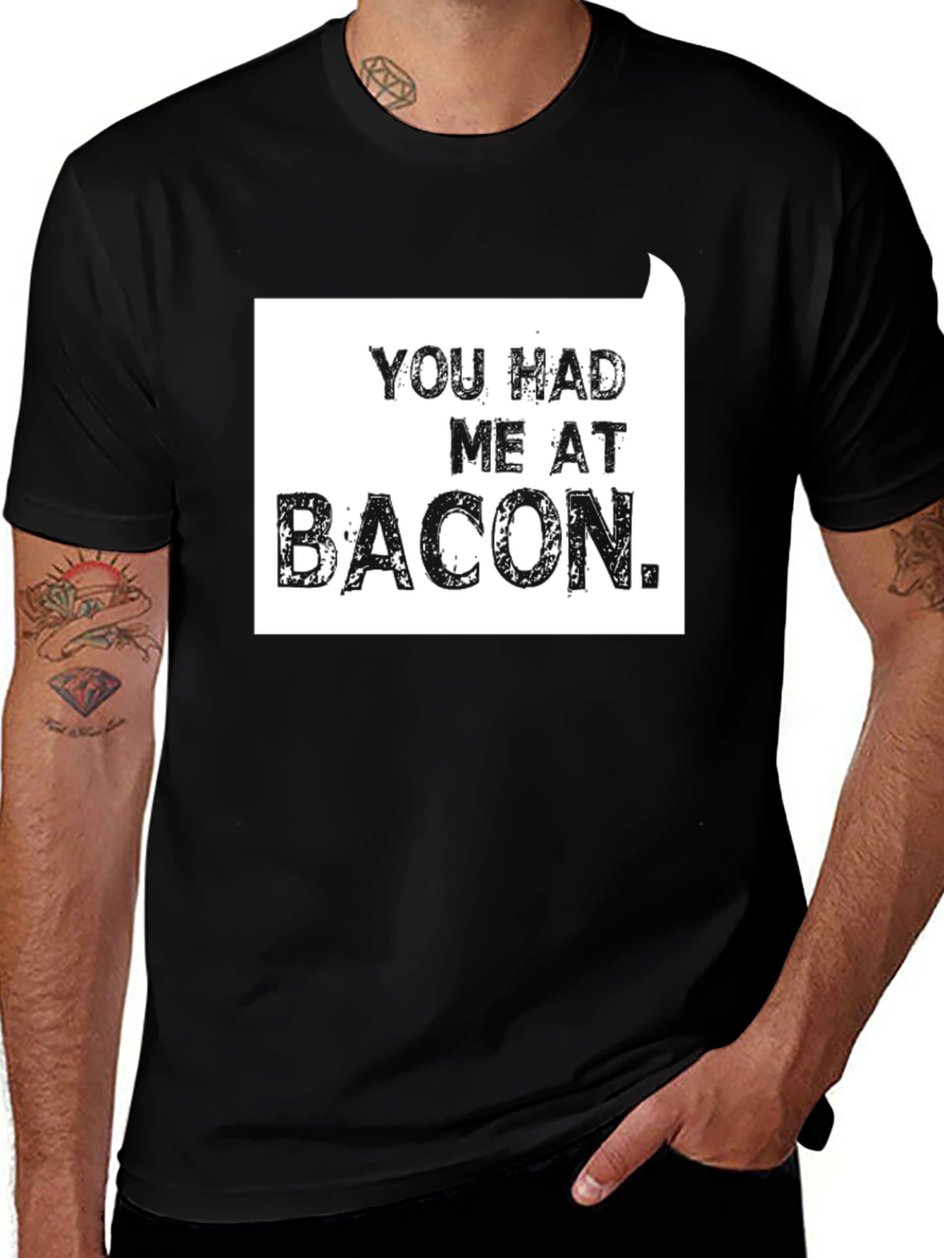 Variant 20 of You Had Me At Bacon T-Shirt - Funny Foodie Tee