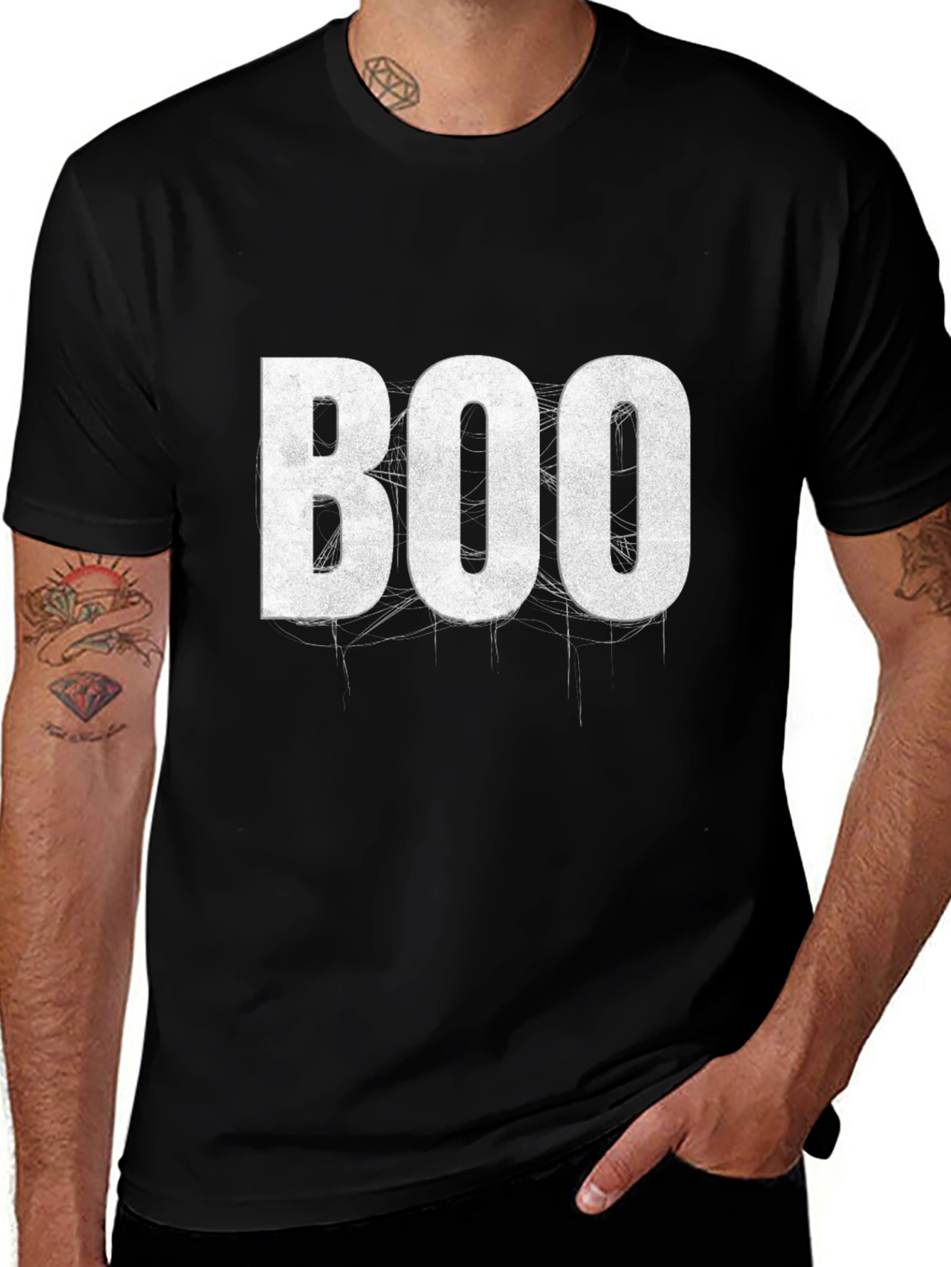 Variant 12 of Boo Graphic T-Shirt - Halloween Style