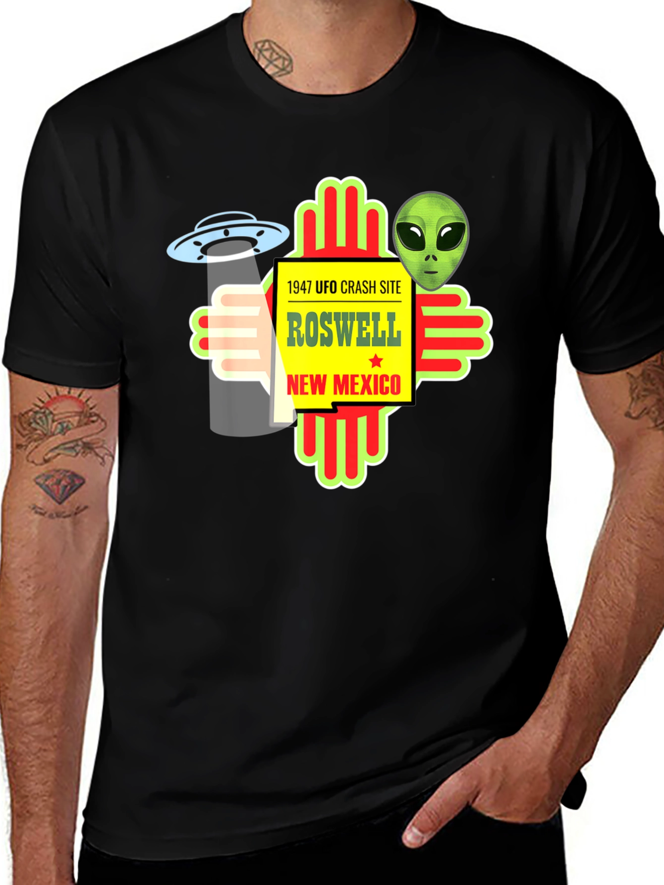 Roswell UFO Crash Site Graphic Tee