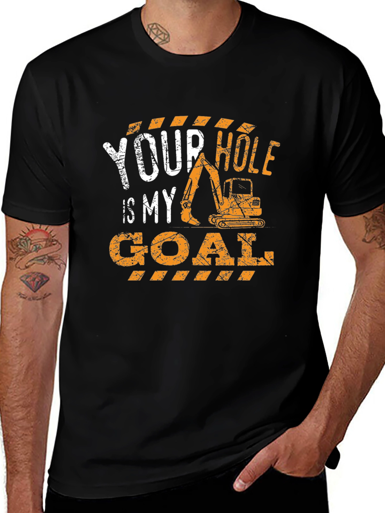 Variant 20 of Your Hole Is My Goal Construction T-Shirt