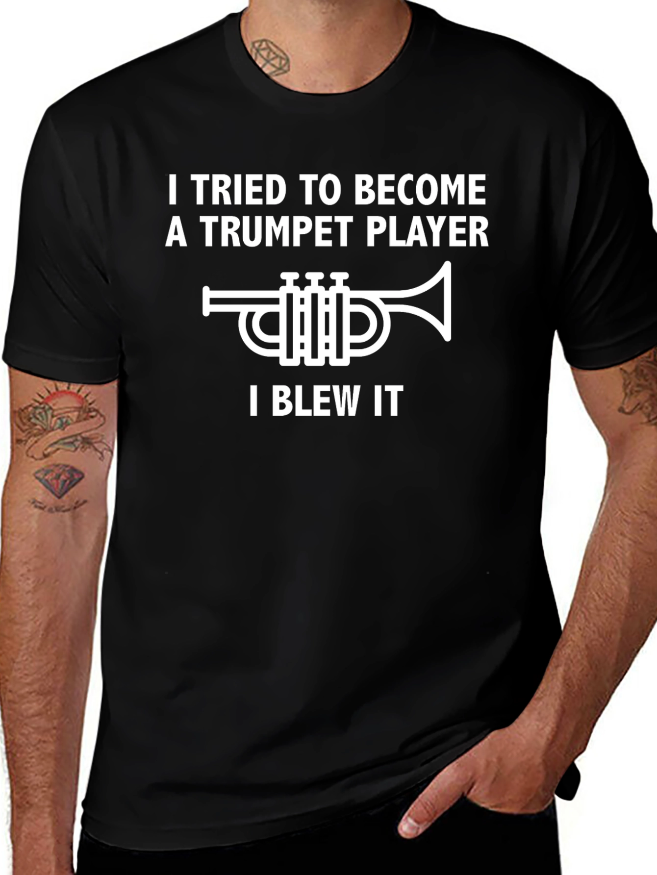 Variant 16 of Trumpet Player I Blew It Graphic T-Shirt
