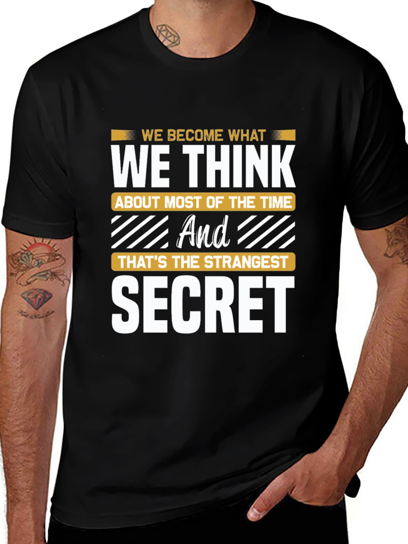 Black Inspirational Secret Graphic Tee main image