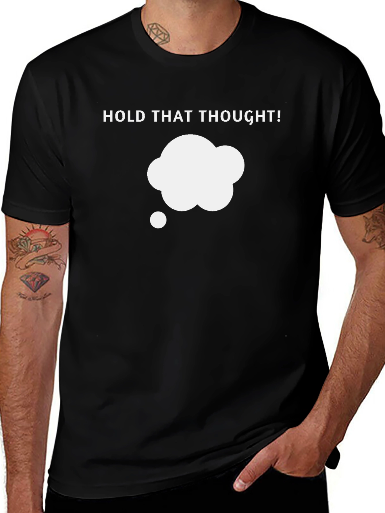 Variant 23 of Hold That Thought! Graphic T-Shirt - Black