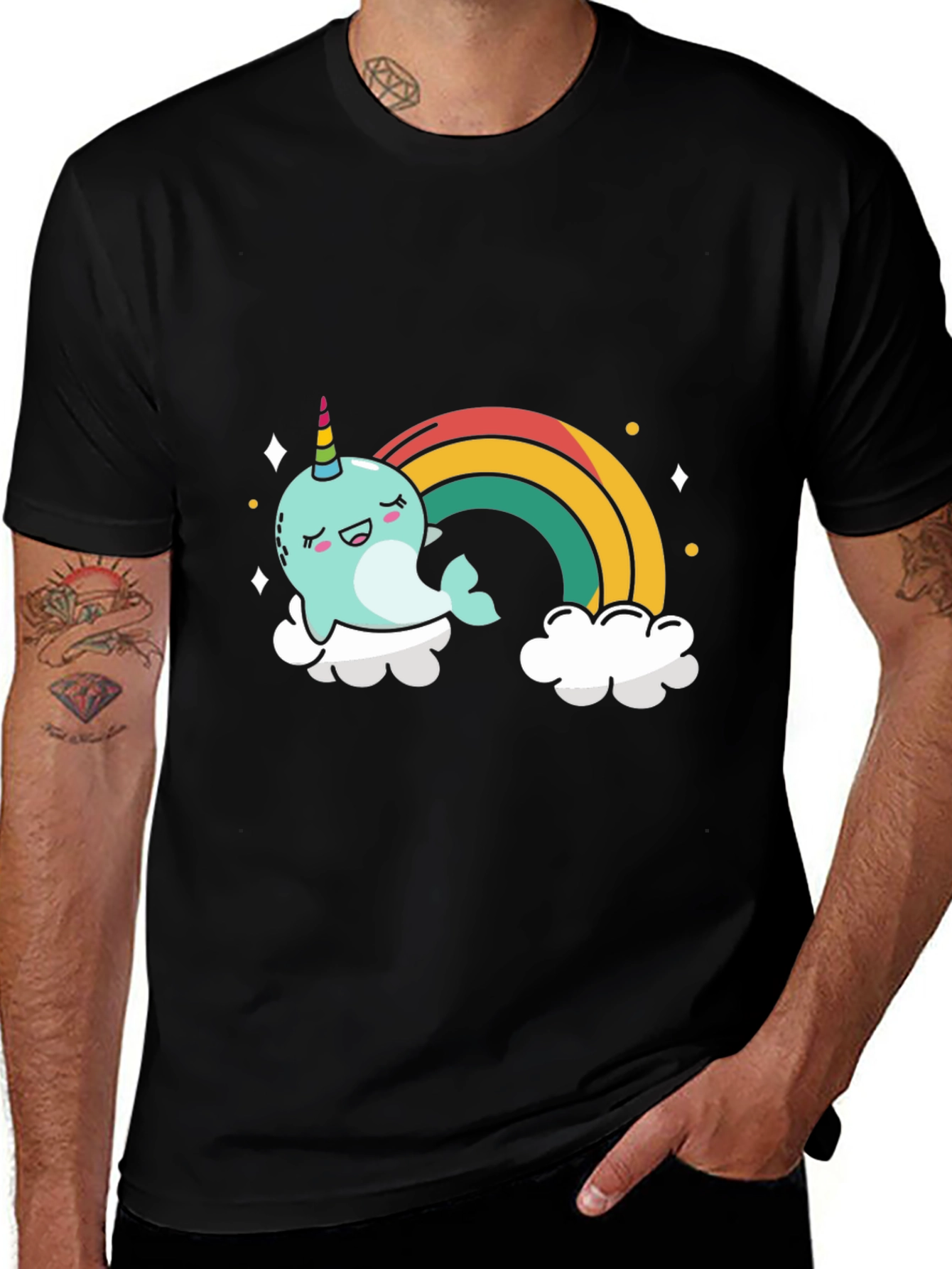 Variant 11 of Kawaii Narwhal Rainbow T-Shirt