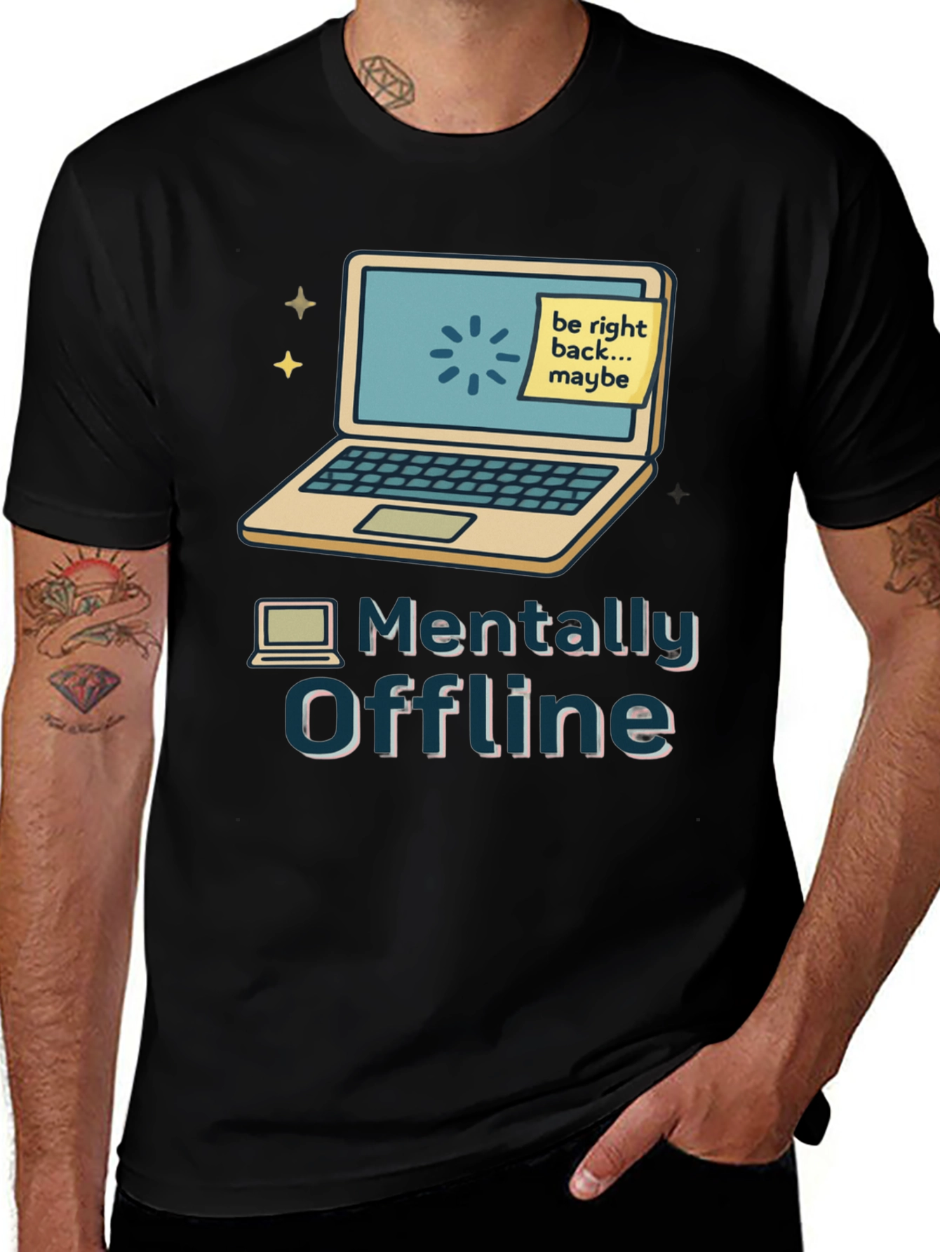Variant 30 of Mentally Offline Graphic Tee - Tech Humor T-Shirt