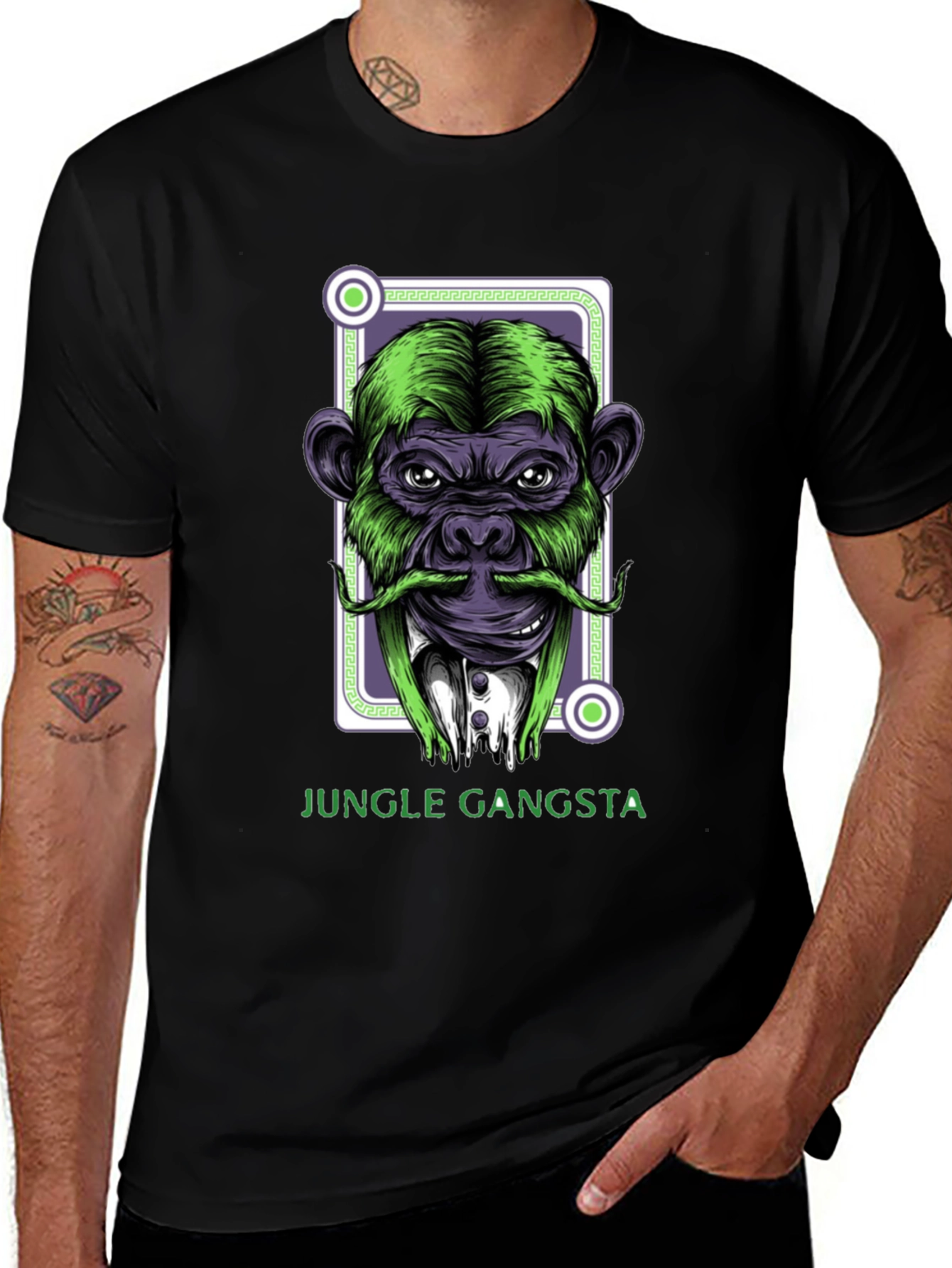 Variant 4 of Jungle Gangsta Monkey Graphic T-Shirt