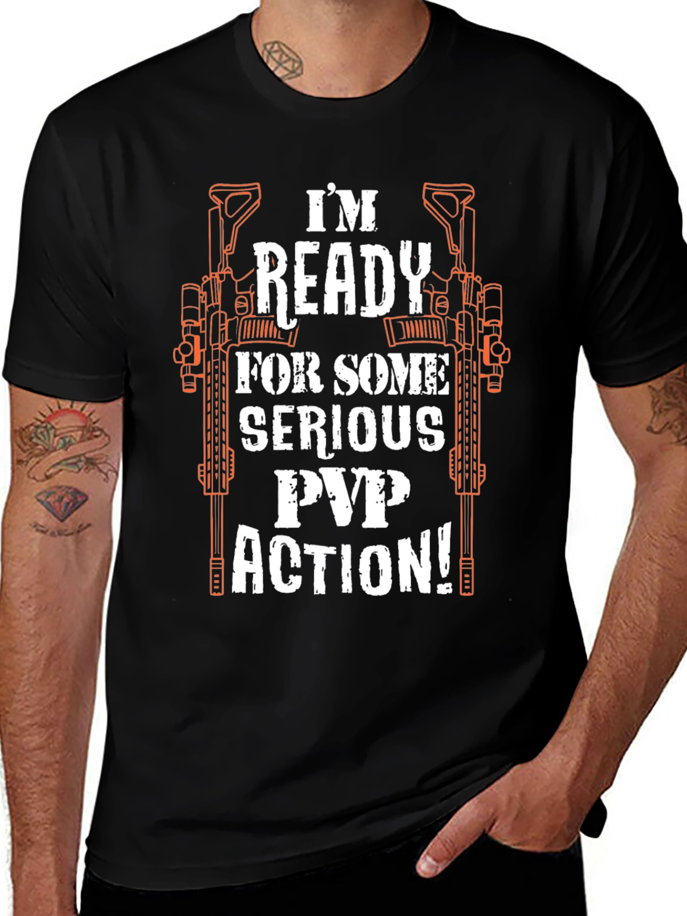 Variant 2 of I'm Ready for PvP Action Graphic Tee
