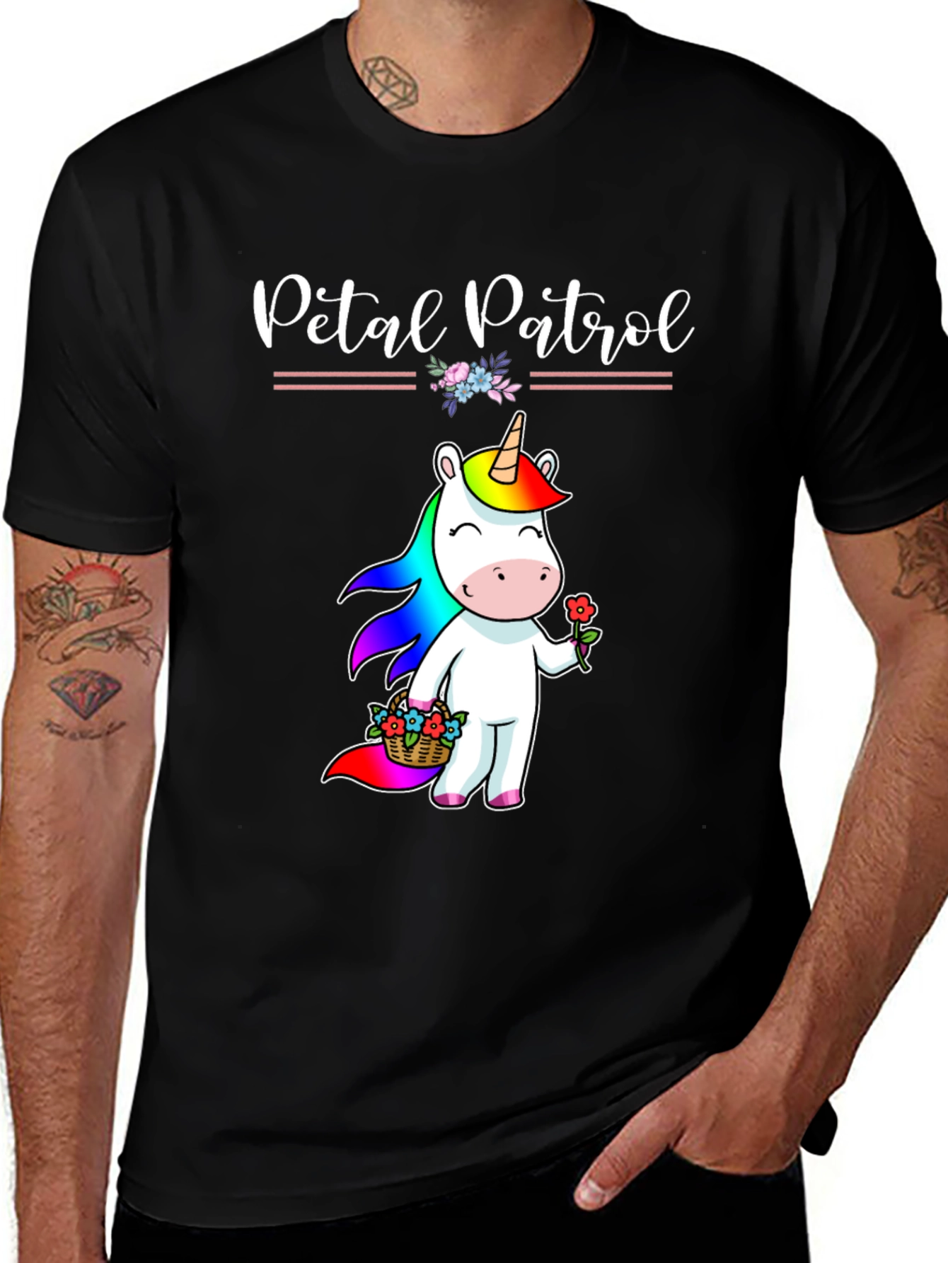 Variant 26 of Petal Patrol Unicorn Graphic Tee