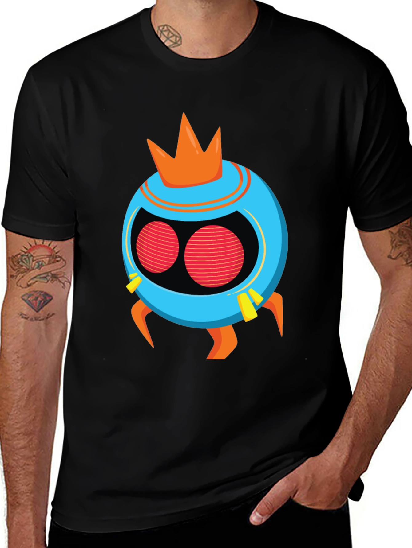 Variant 24 of Funky Alien King Black T-Shirt