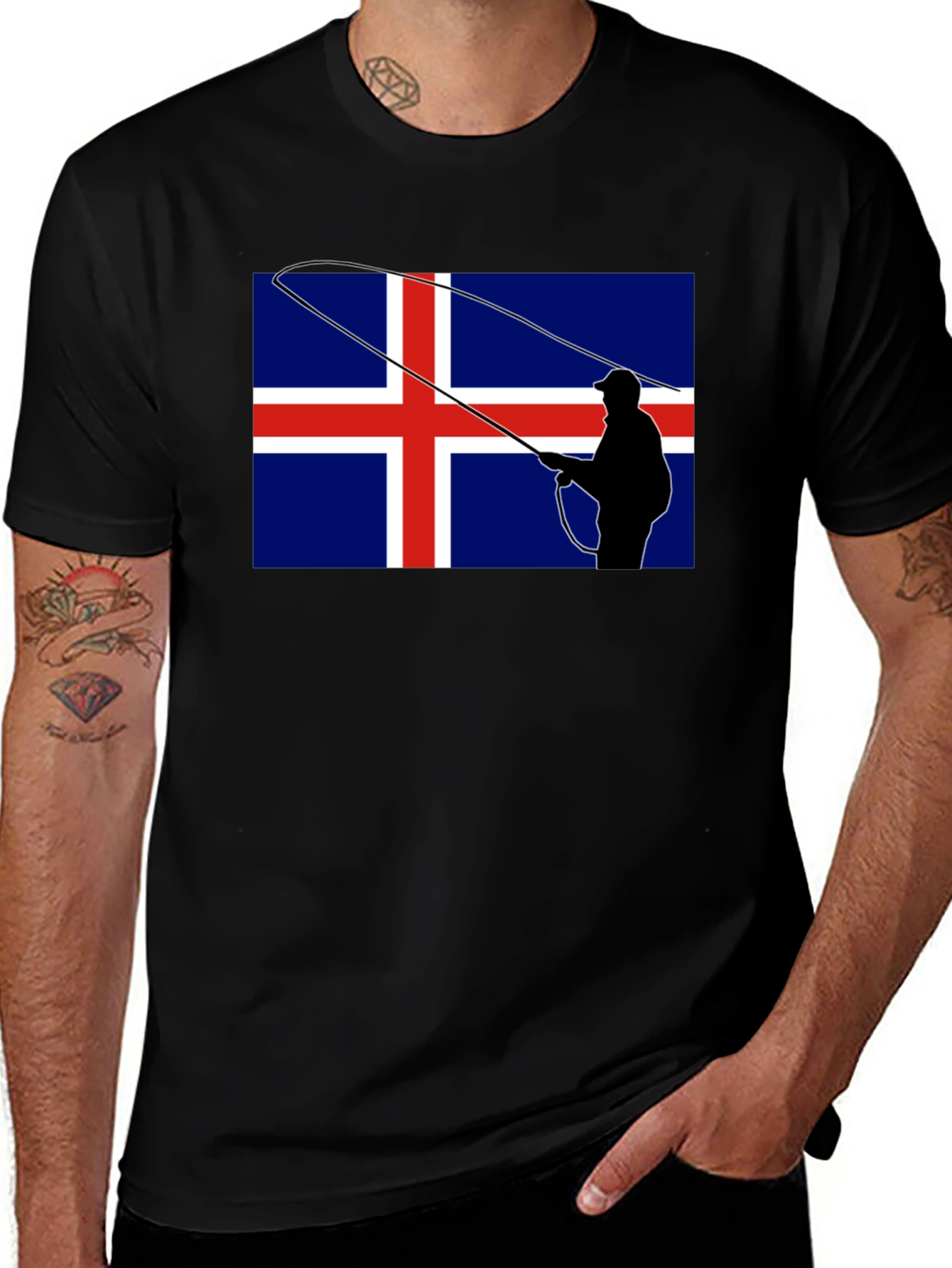Icelandic Fishing Flag Graphic Tee