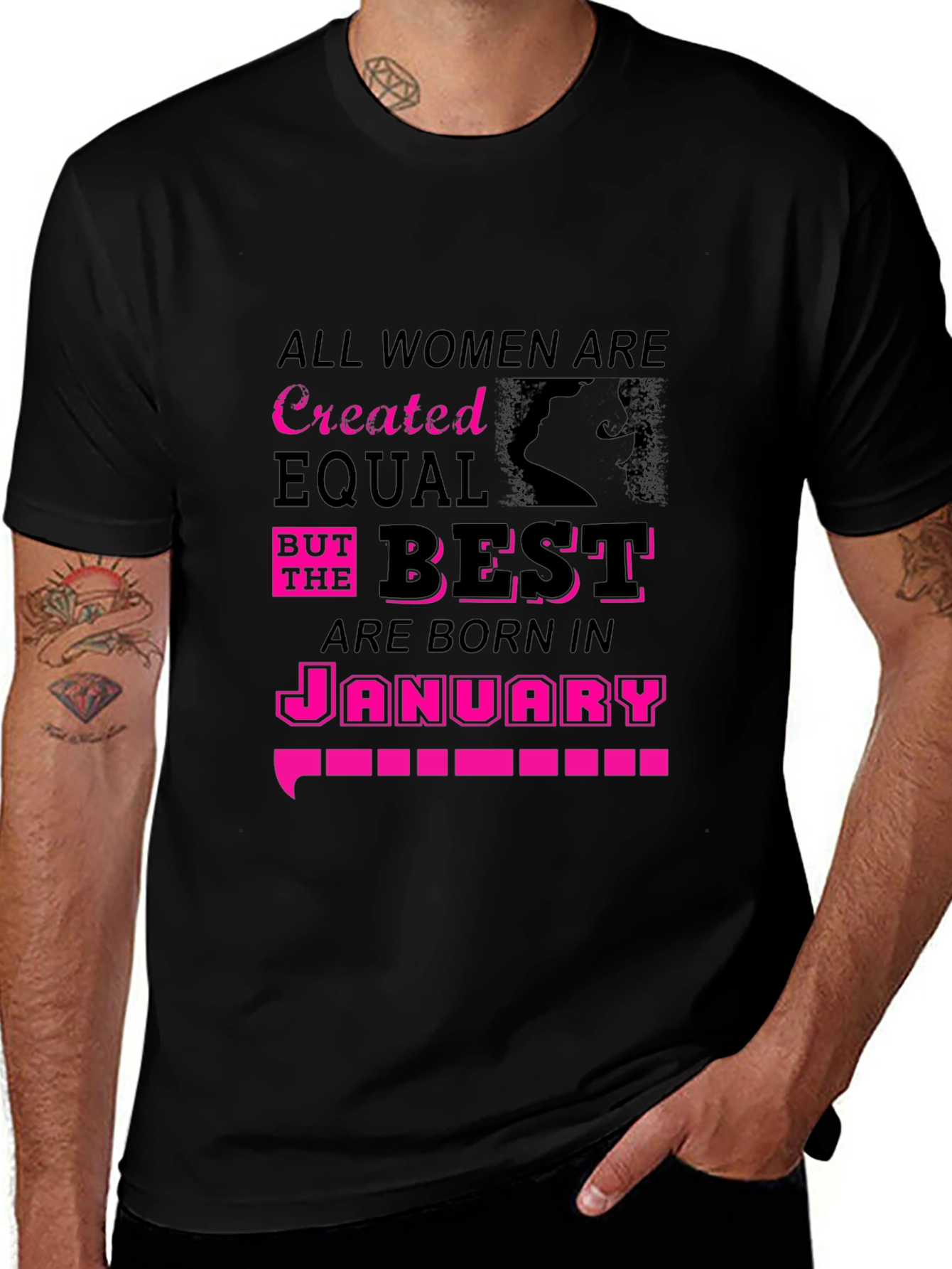 Variant 19 of All Women Are Created Equal January Birthday T-Shirt