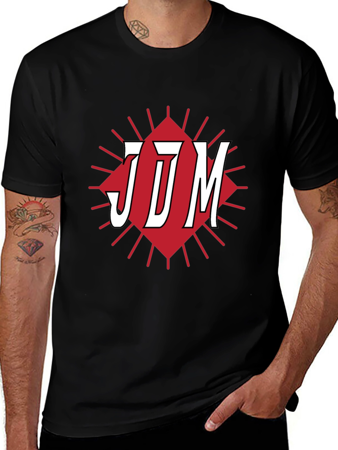 Variant 2 of JDM Graphic Tee - Black Cotton Blend