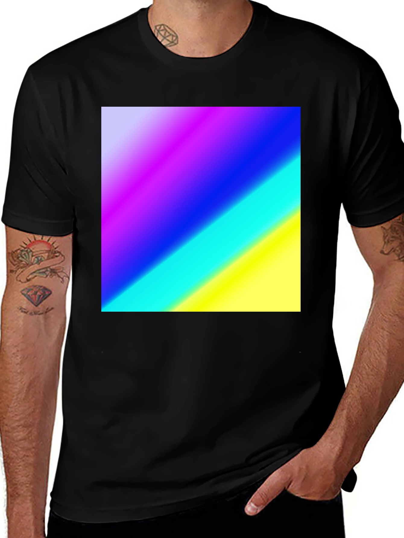 Variant 5 of Gradient T-Shirt: Bold Color Fade Design