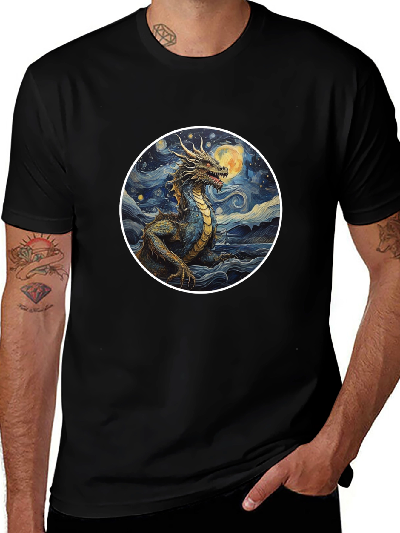 Variant 14 of Dragon in the Night T-Shirt