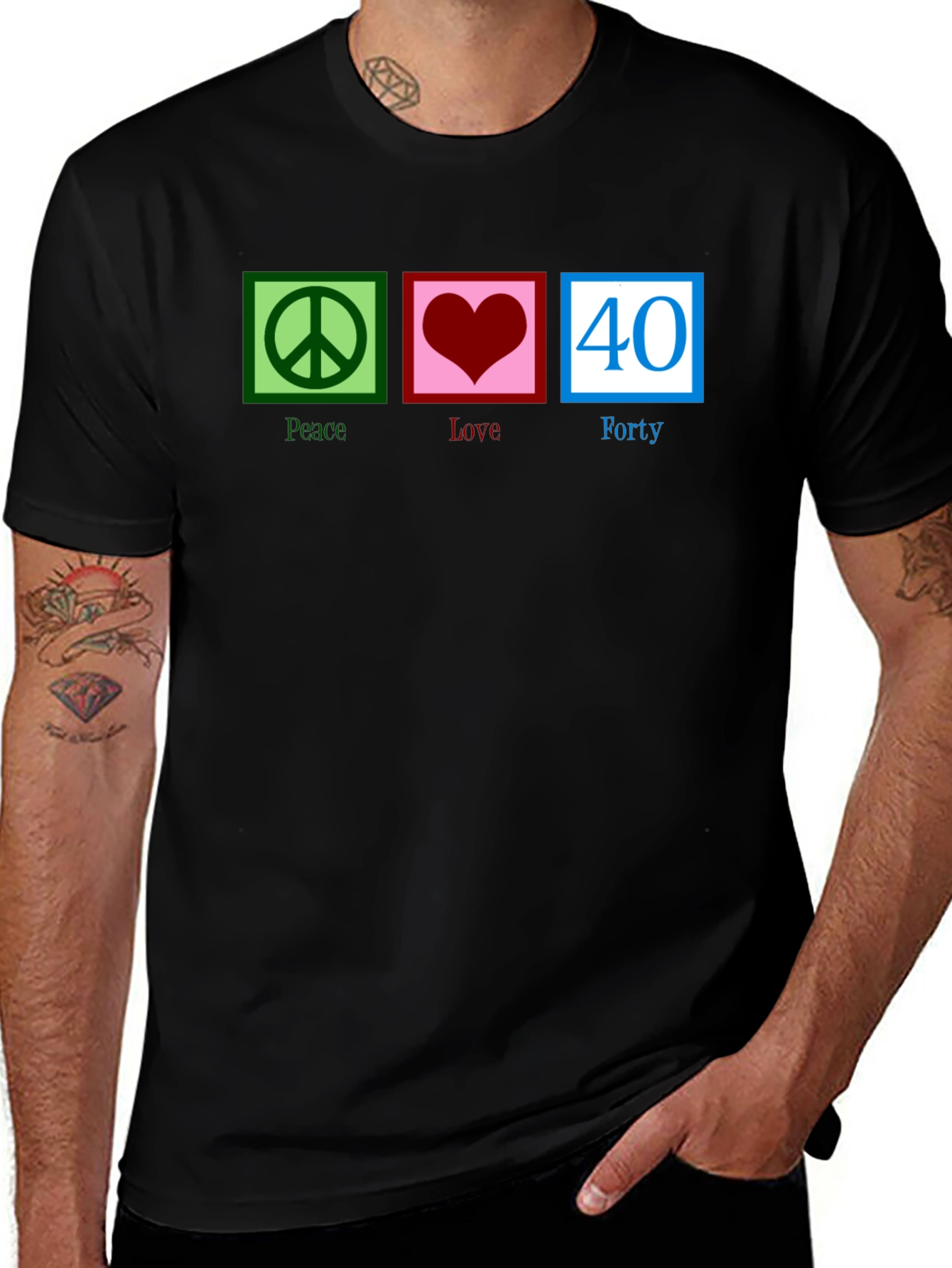 Variant 17 of Peace Love Forty T-Shirt