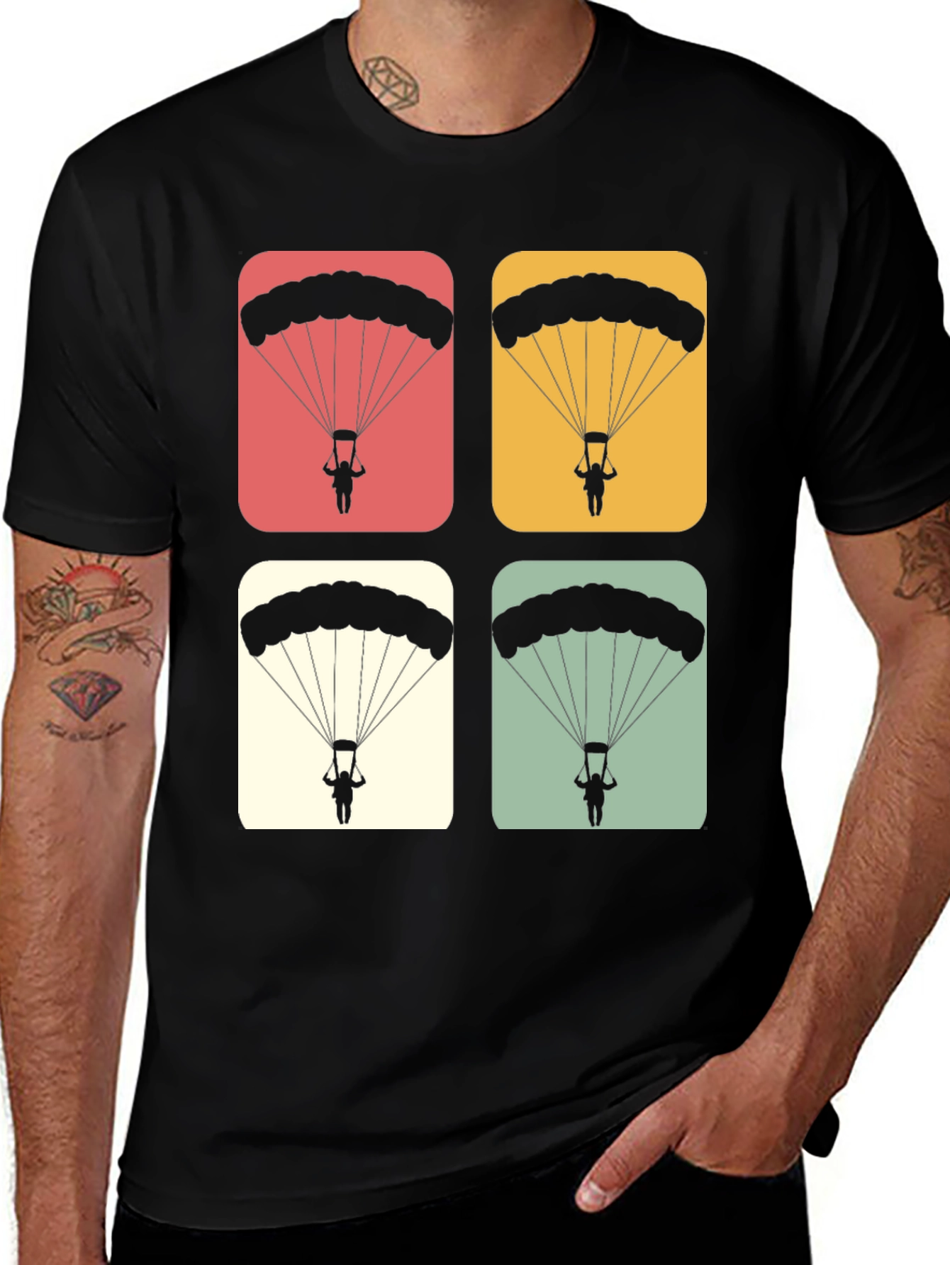 Variant 19 of Parachute Retro Style Graphic T-Shirt