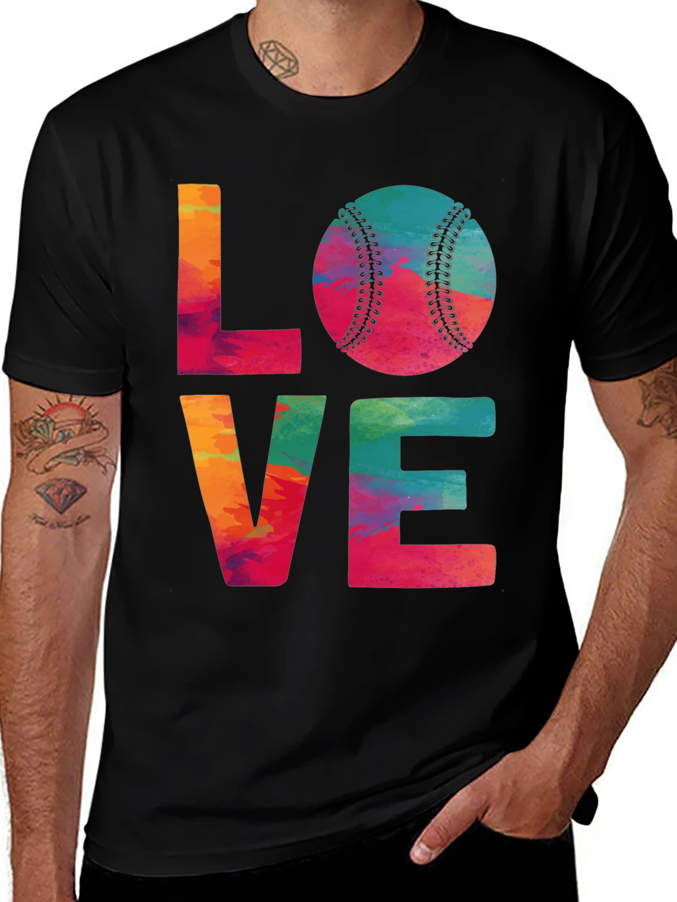 Variant 12 of Love Baseball Graphic Tee