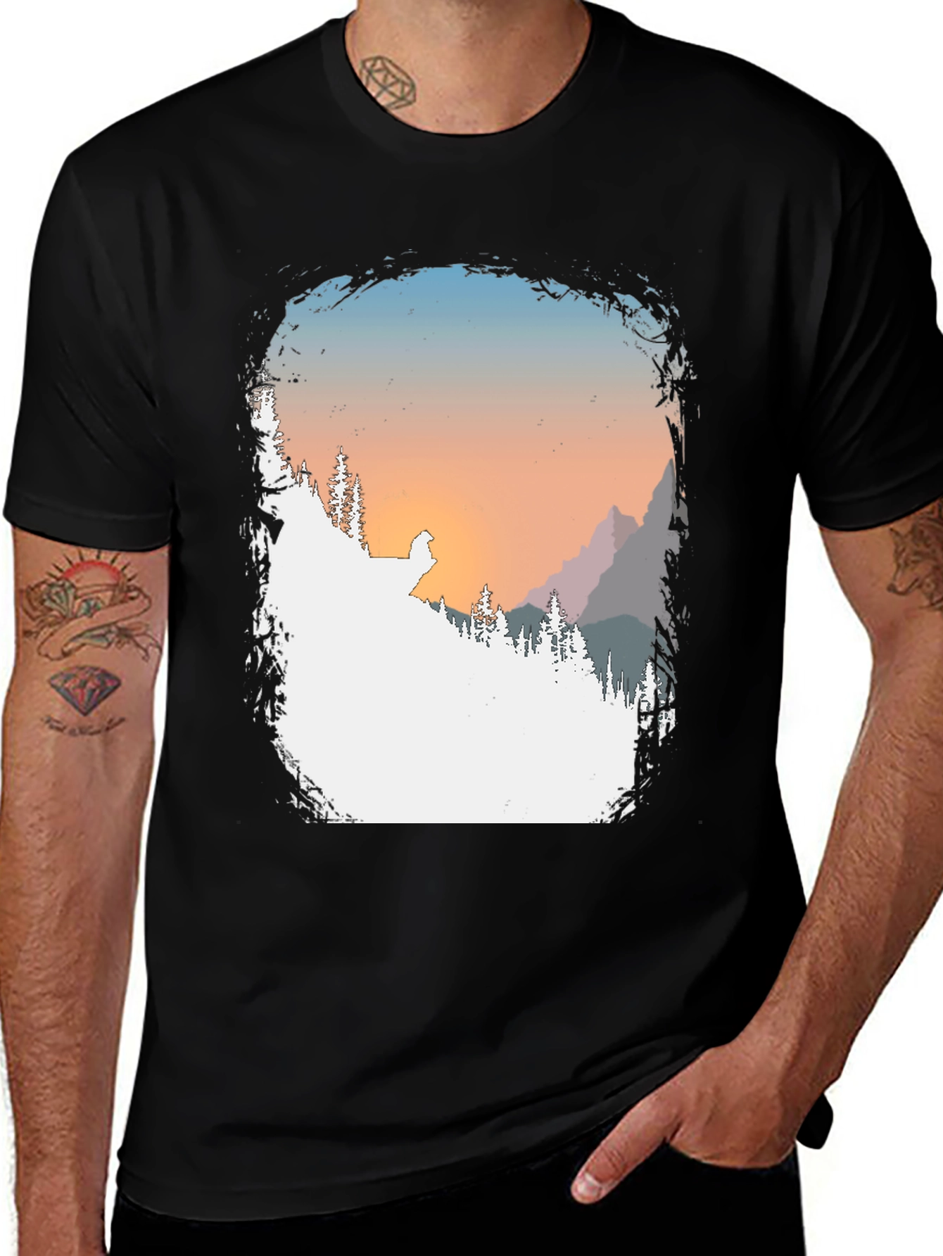 Variant 24 of Mountain Sunset Graphic Tee