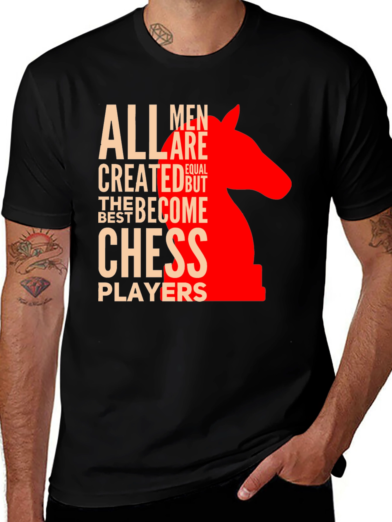 Variant 27 of Chess Player Graphic Tee - All Men Created Equal