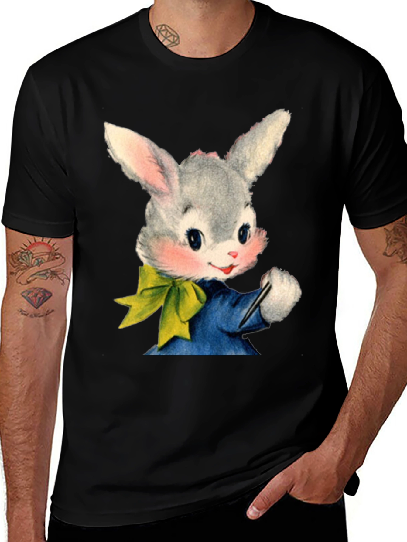 Variant 4 of Retro Bunny Graphic Tee