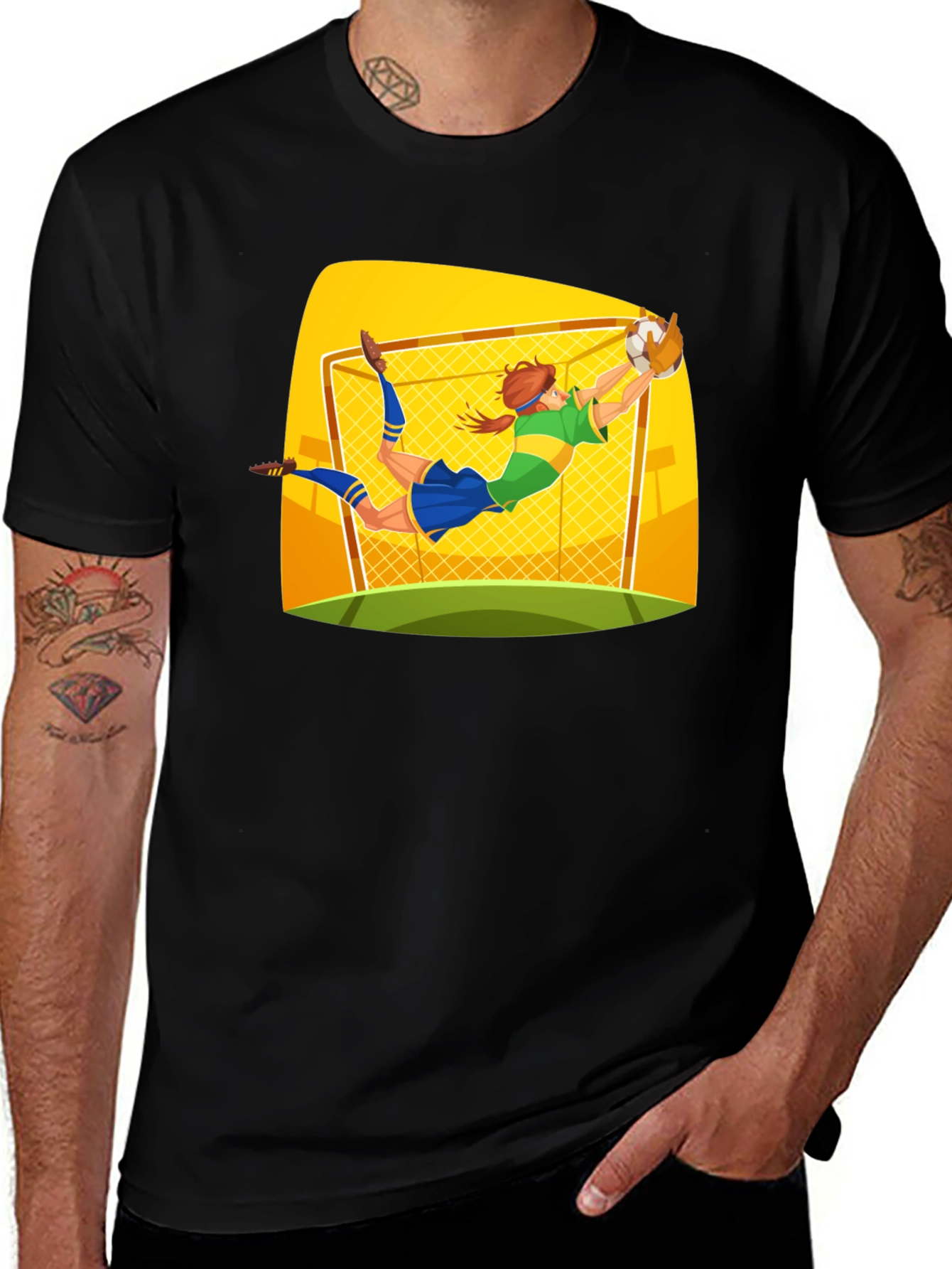 Goalkeeper T-Shirt - Soccer Save Design