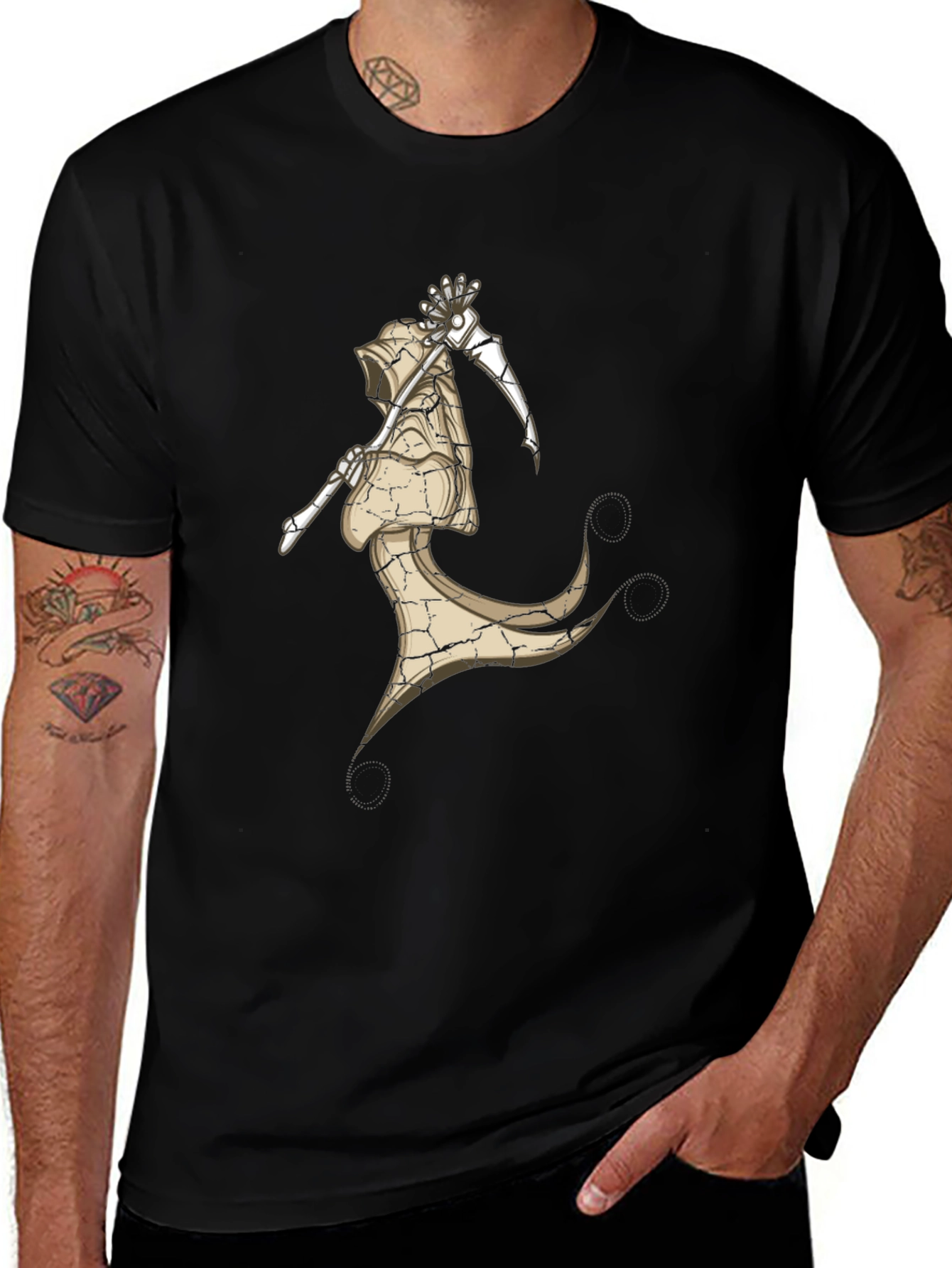 Black Grim Reaper Graphic Tee - Dark Humor T-Shirt main image