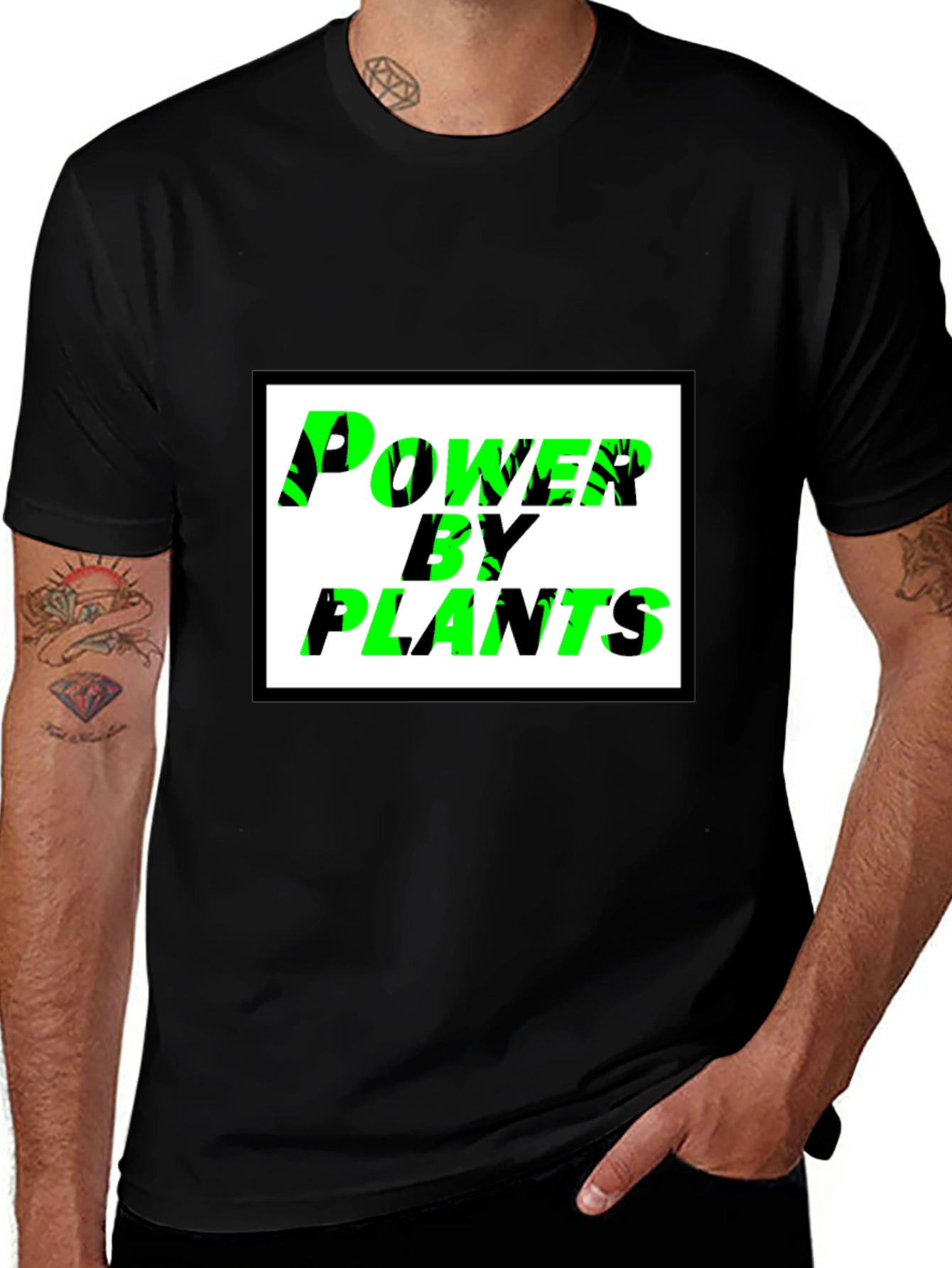 Variant 21 of Power By Plants Black T-Shirt