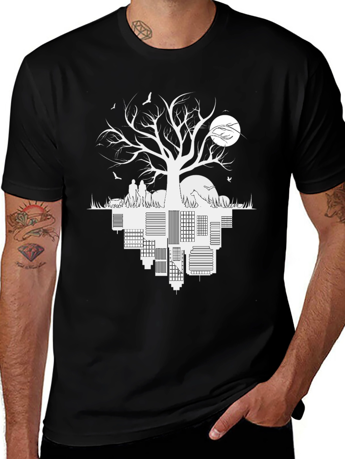 Variant 18 of Urban Roots Graphic Tee - Nature Meets City