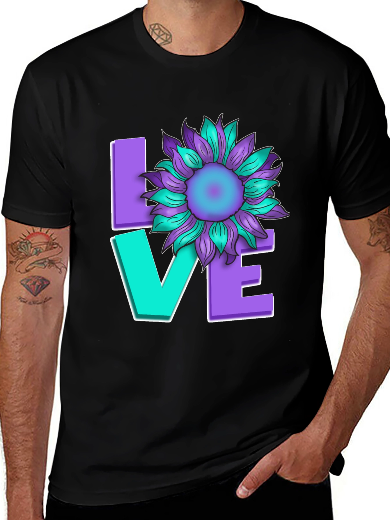Variant 17 of Love Sunflower Graphic T-Shirt