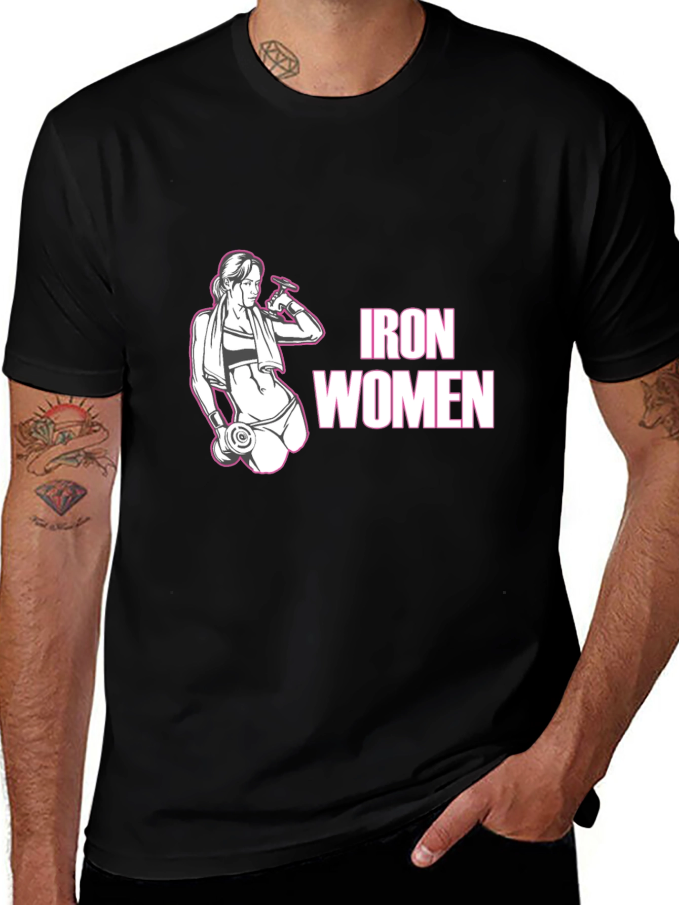 Variant 20 of Iron Women Graphic T-Shirt - Black